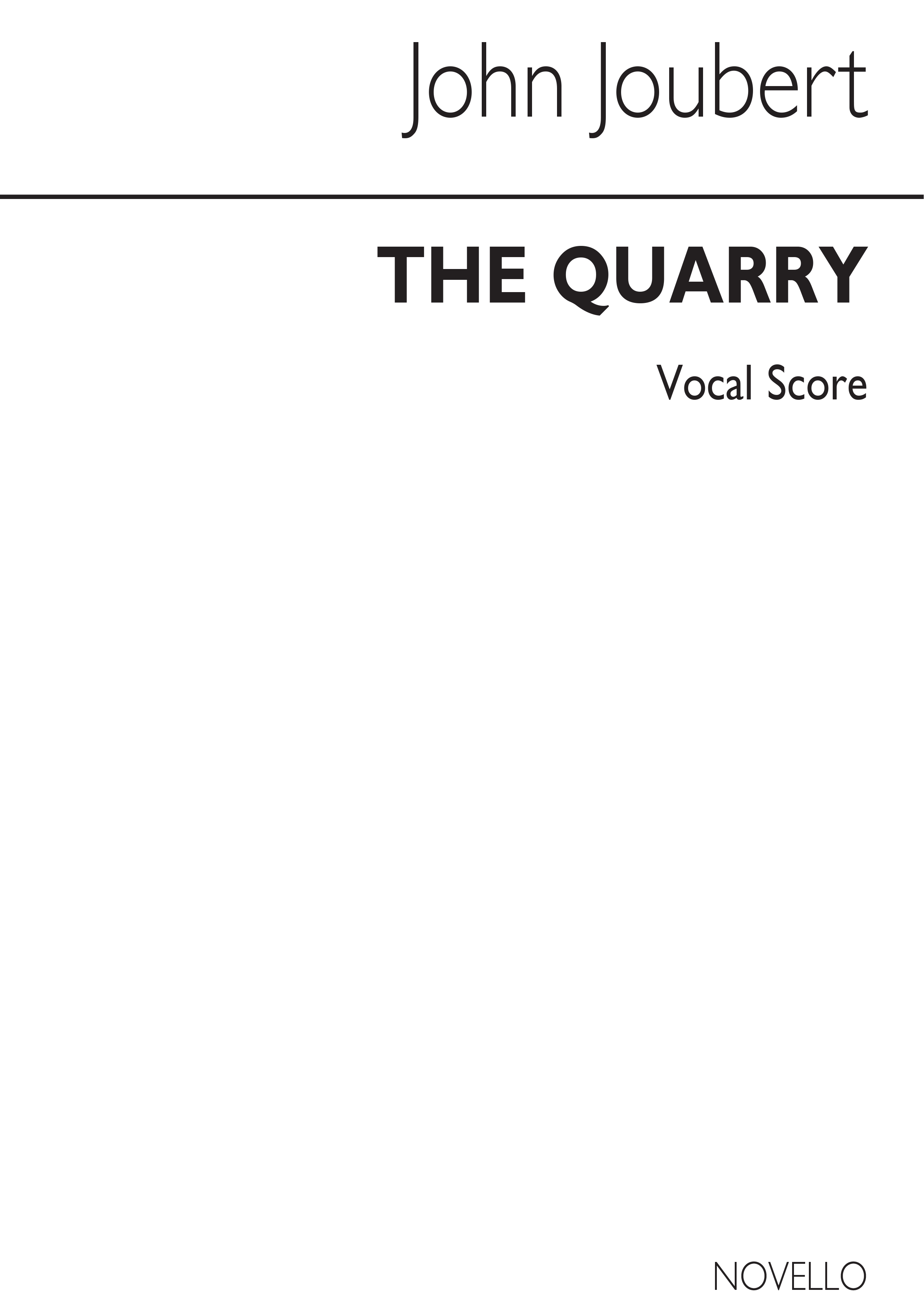 Joubert: Quarry (Vocal Score)