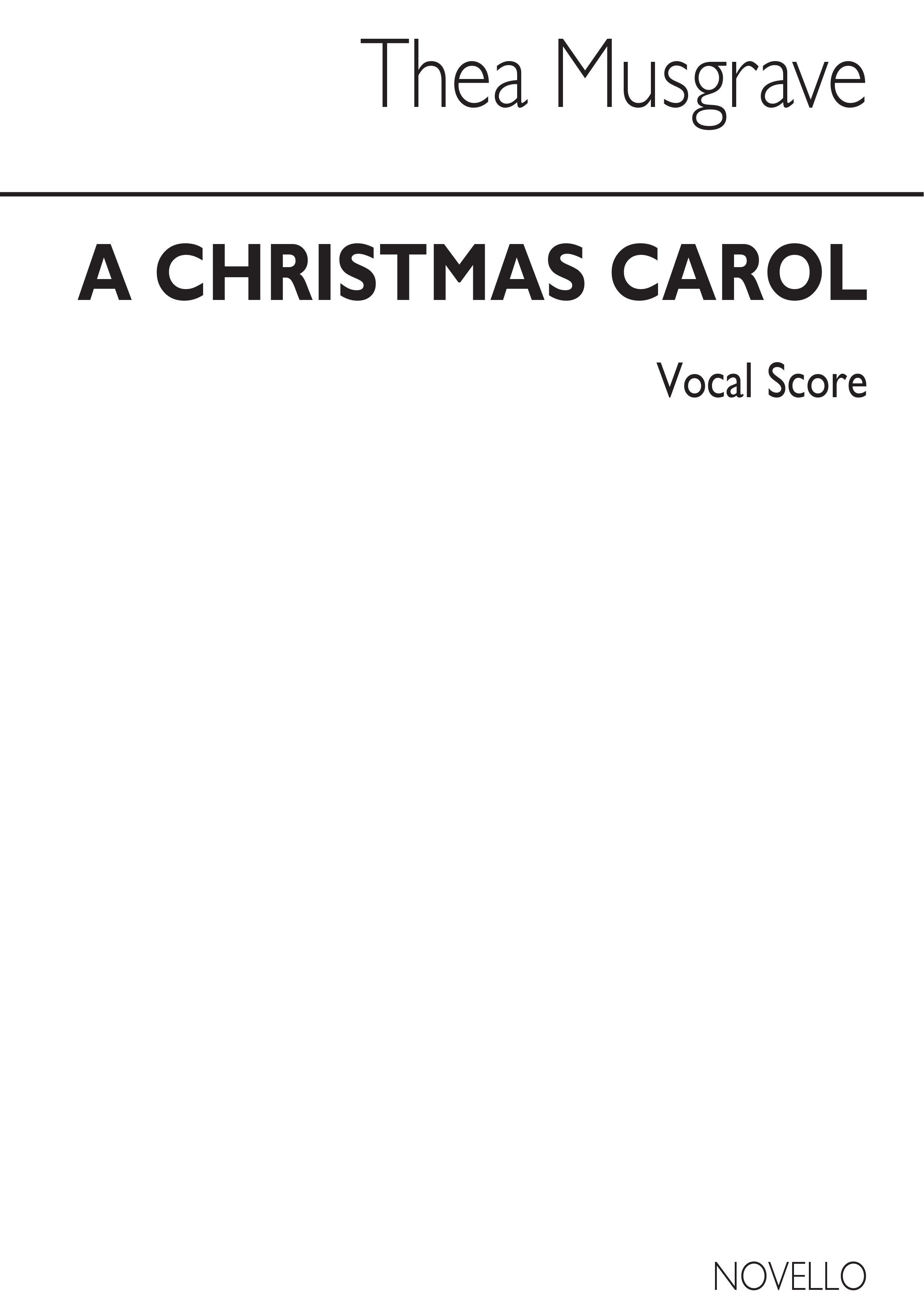 Musgrave: Christmas Carol (Vocal Score)