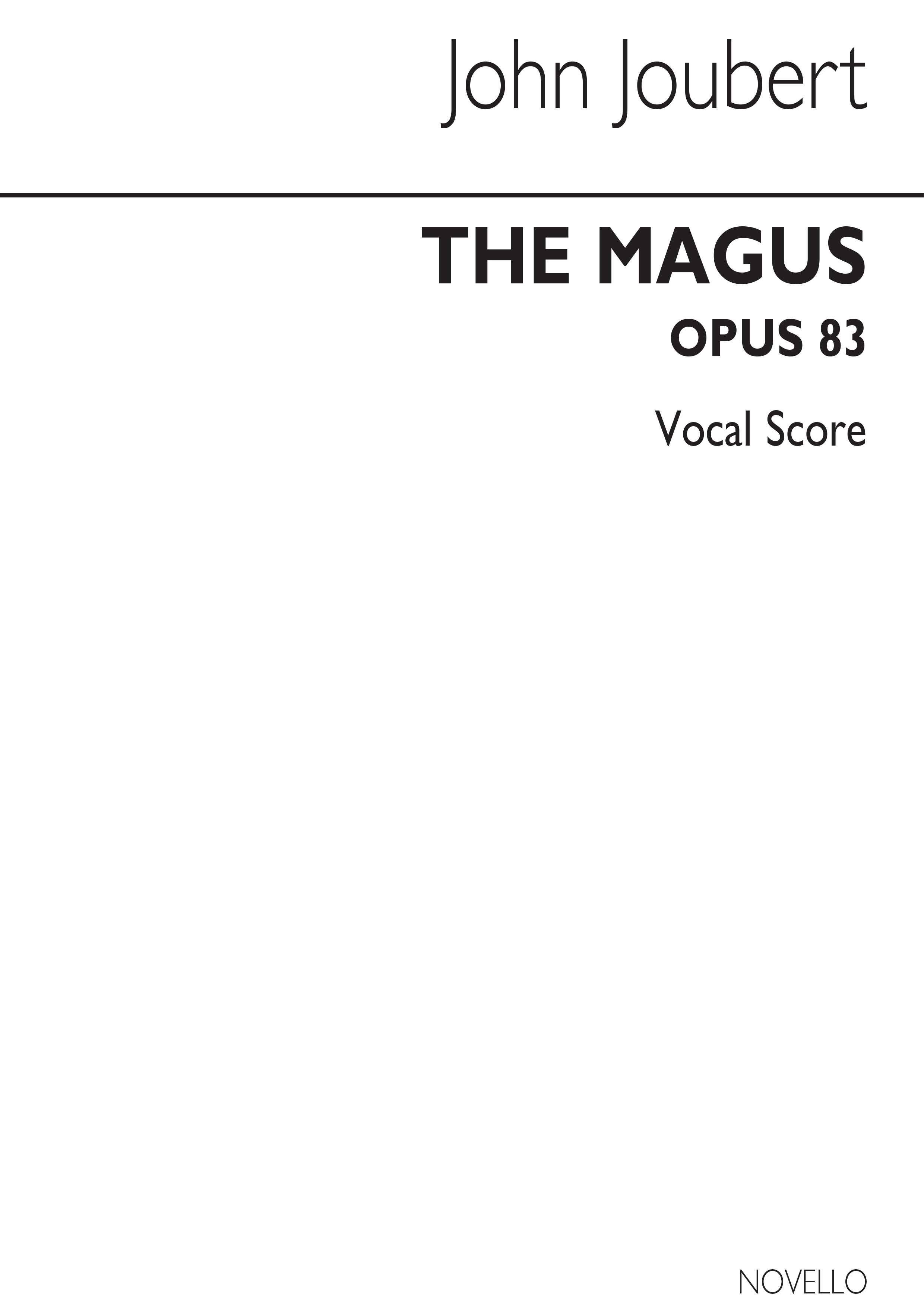Joubert: Magus (Vocal Score)