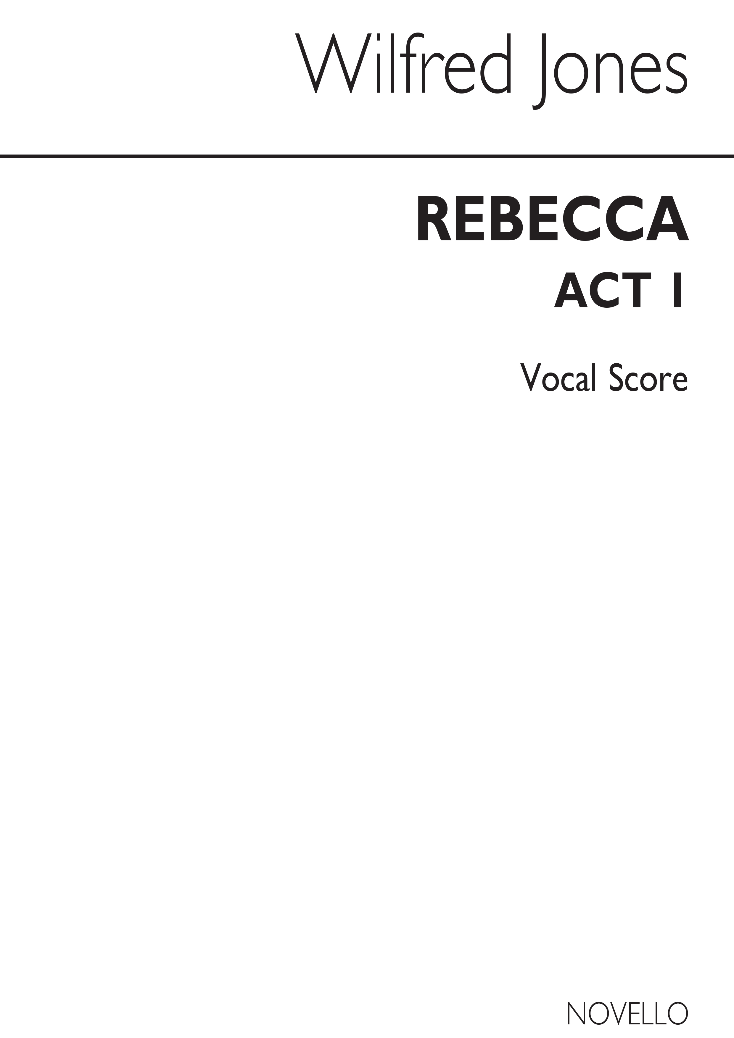 Wilfred Josephs: Rebecca (Vocal Score)