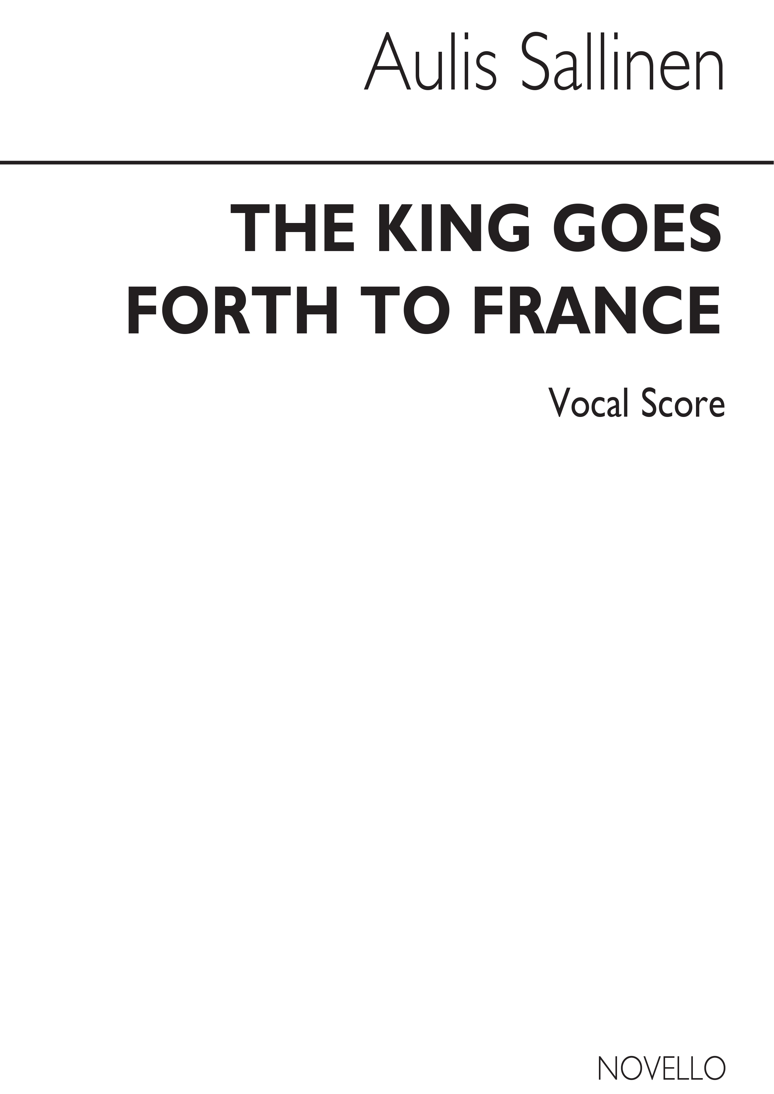Sallinen: King Goes Forth (Vocal Score)