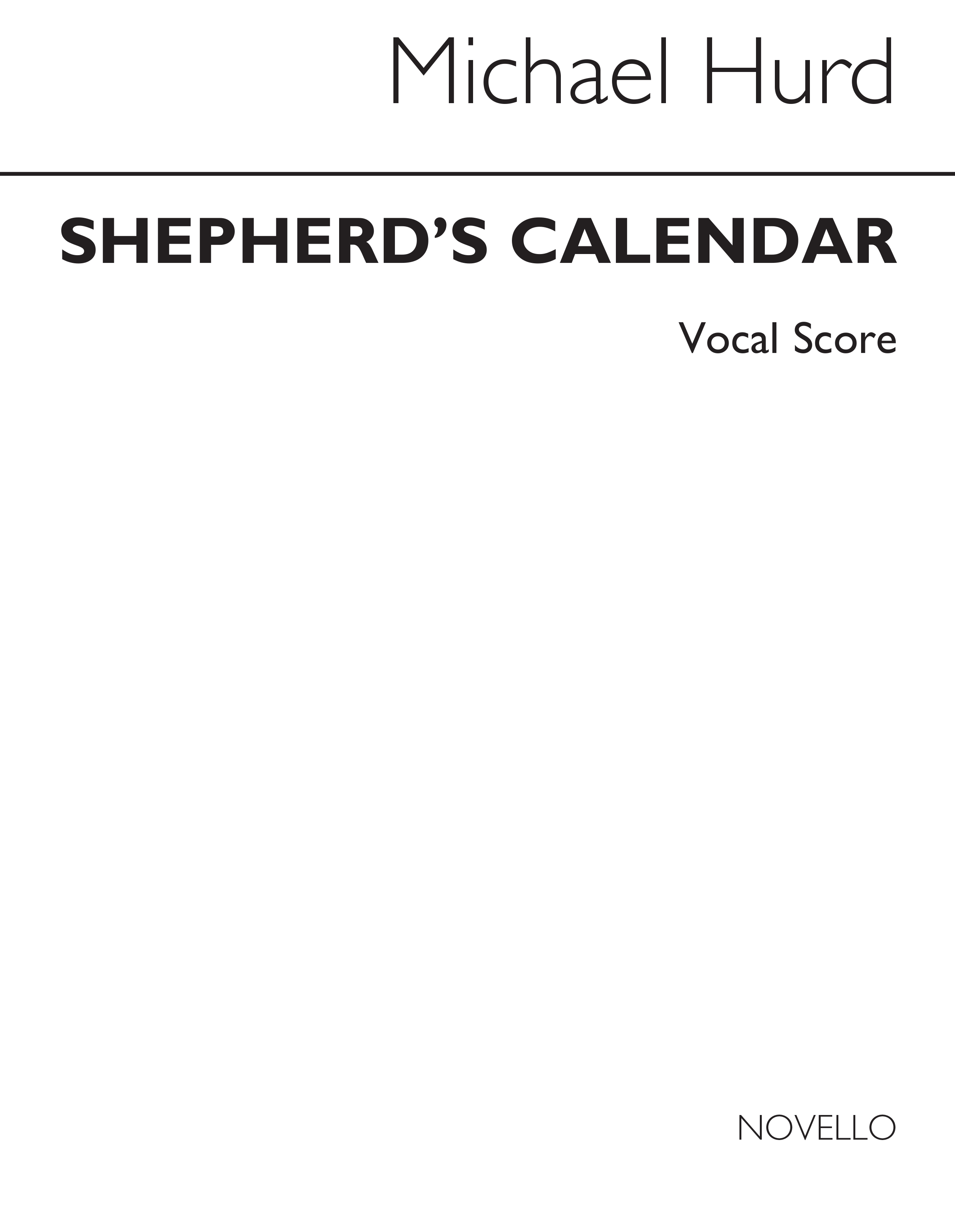 Michael Hurd: Shepherd's Calendar (Vocal Score)
