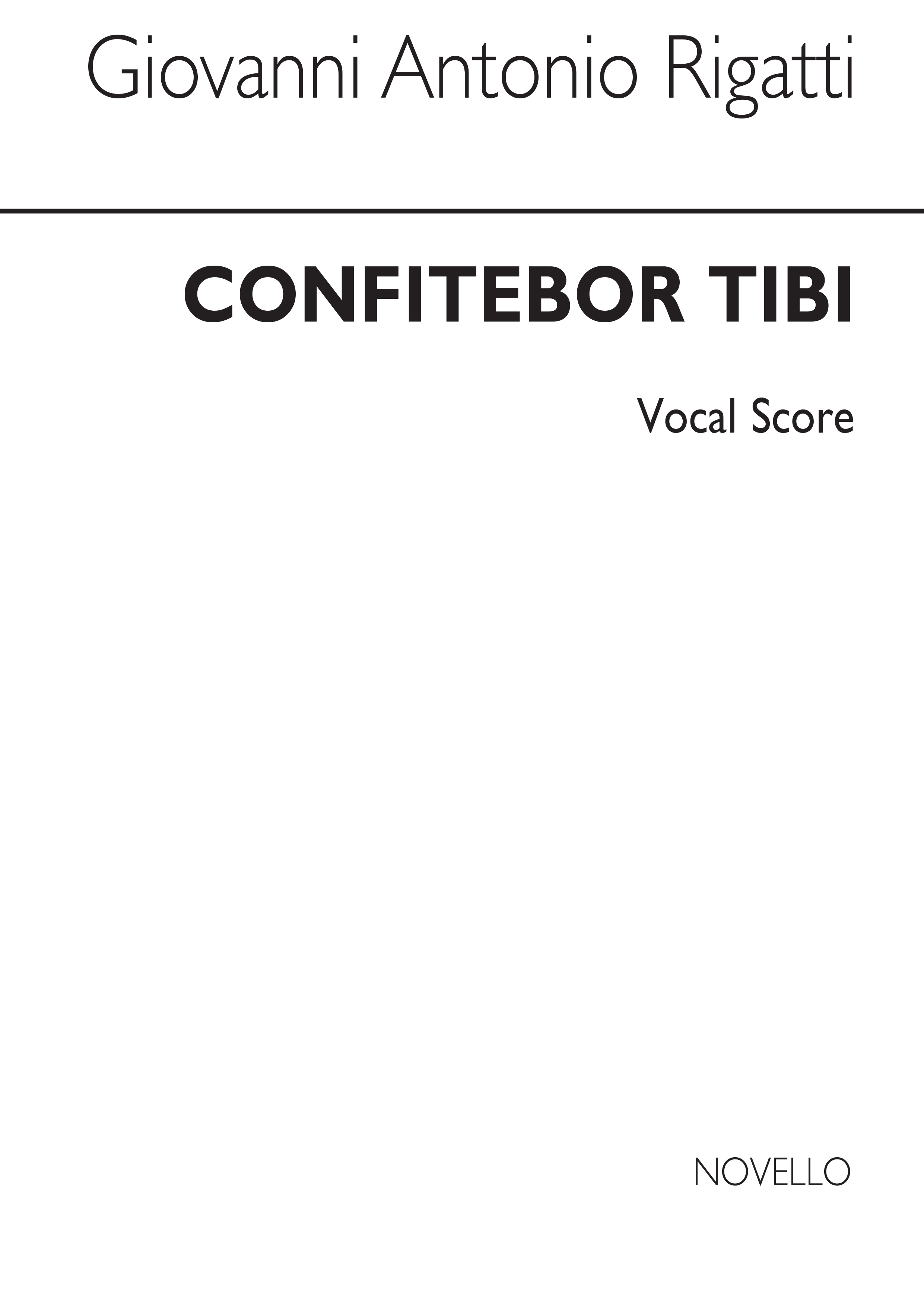 Rigatti: Confitebor Tibi Domine (Vocal Score)