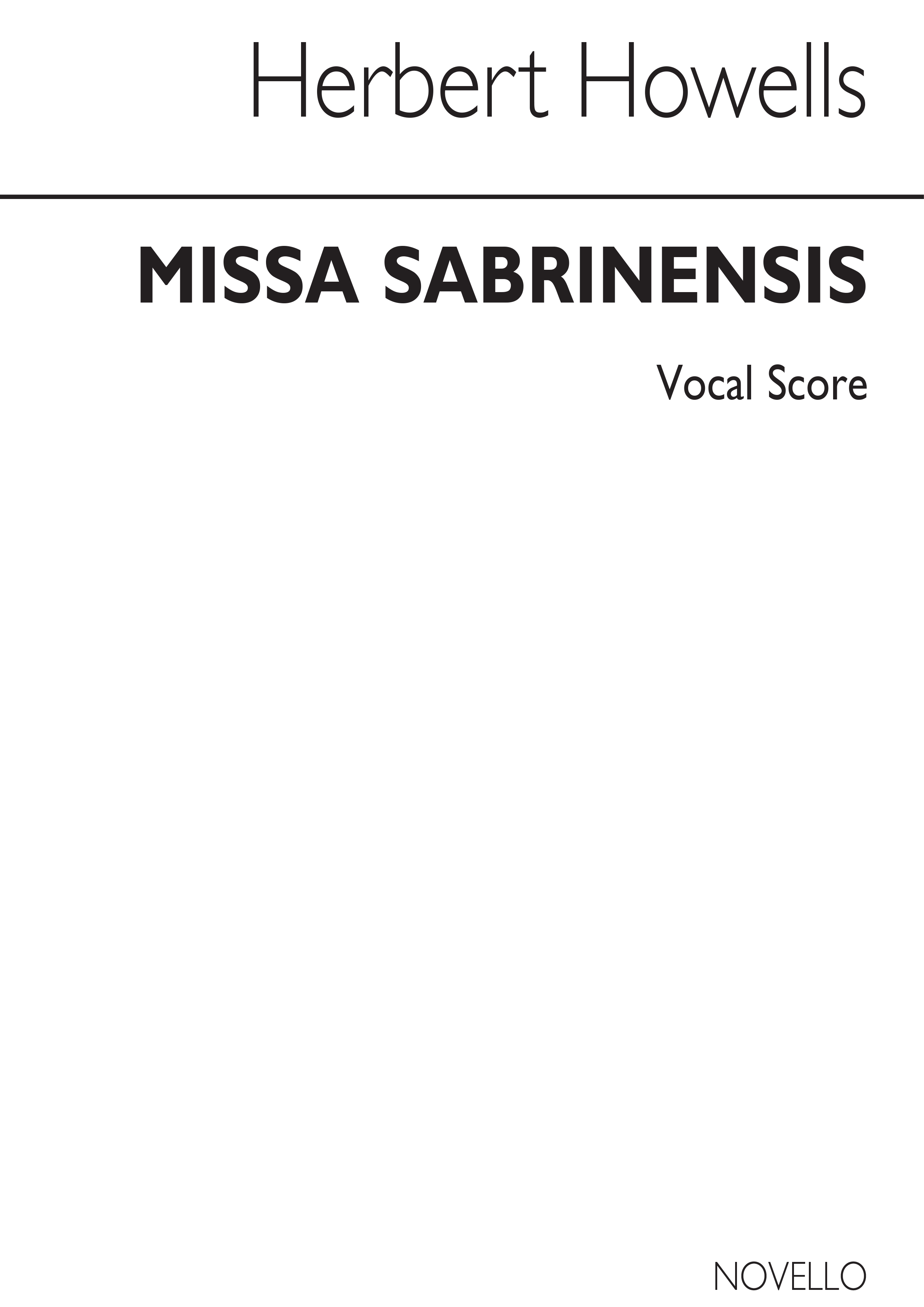 Herbert Howells: Missa Sabrinensis (Vocal Score)