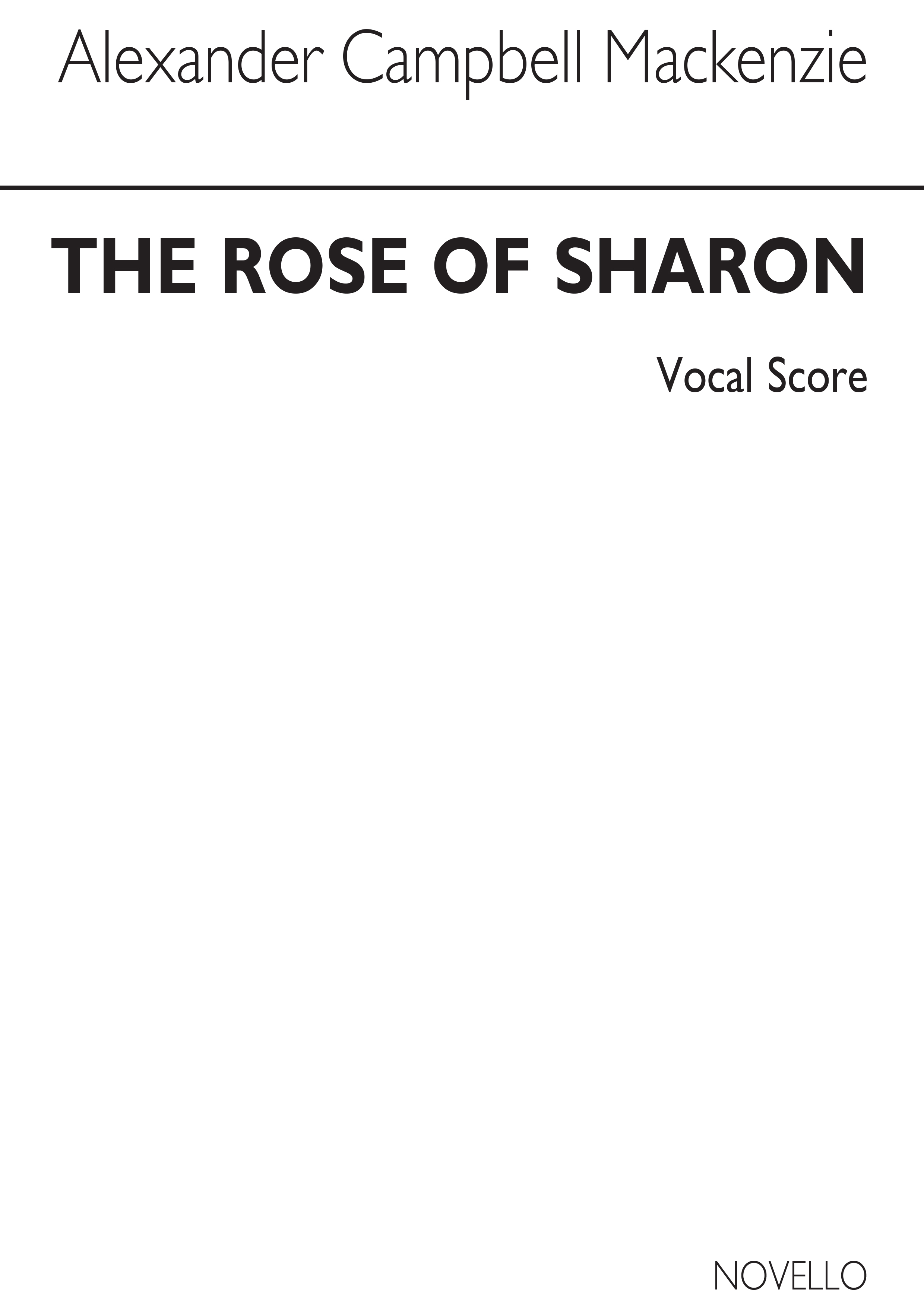 Mackenzie: The Rose Of Sharon (Vocal Score)