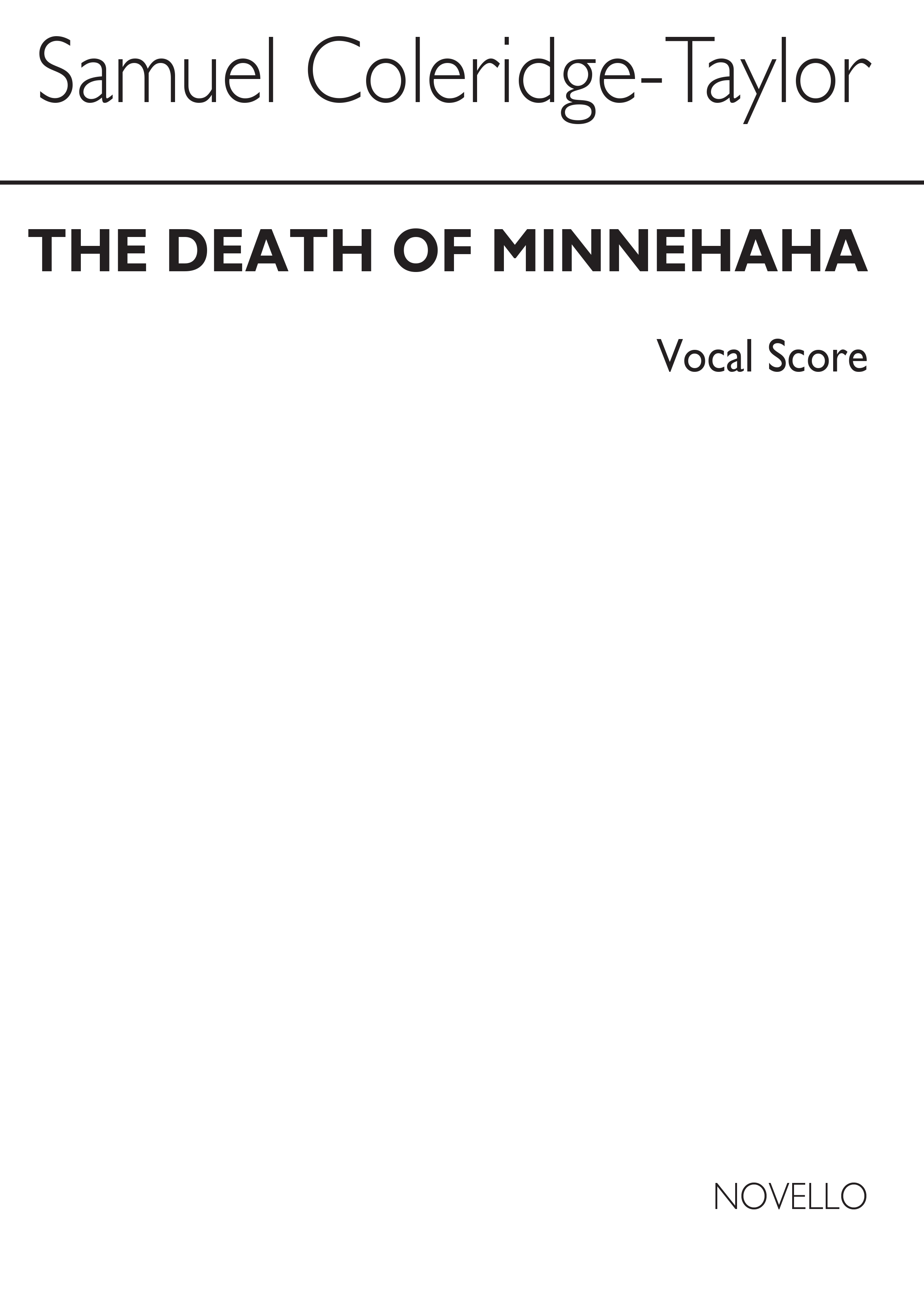Samuel Coleridge-Taylor: Death of Minnehaha - Vocal Score