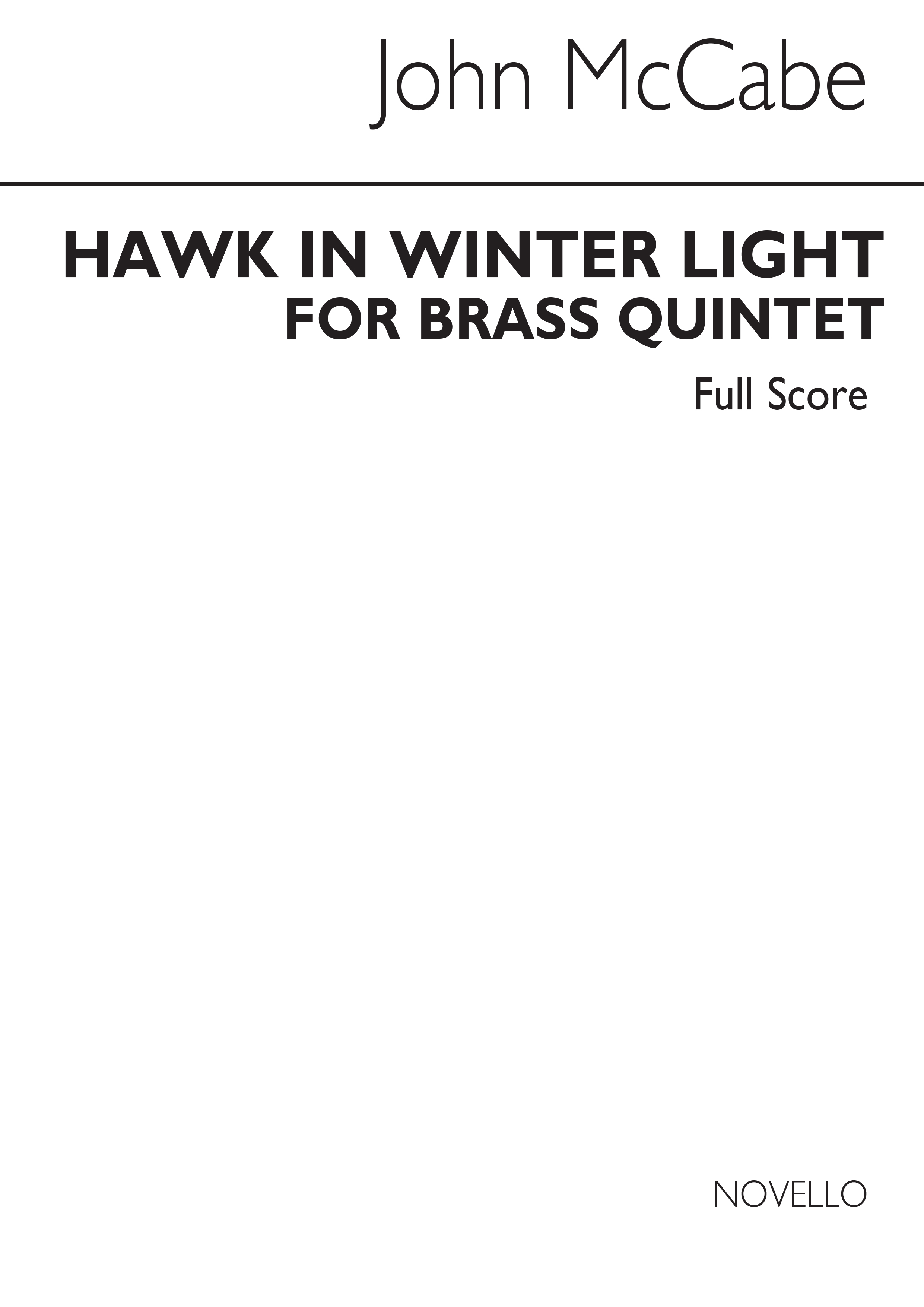 John McCabe: Hawk In Winter Light (Score)
