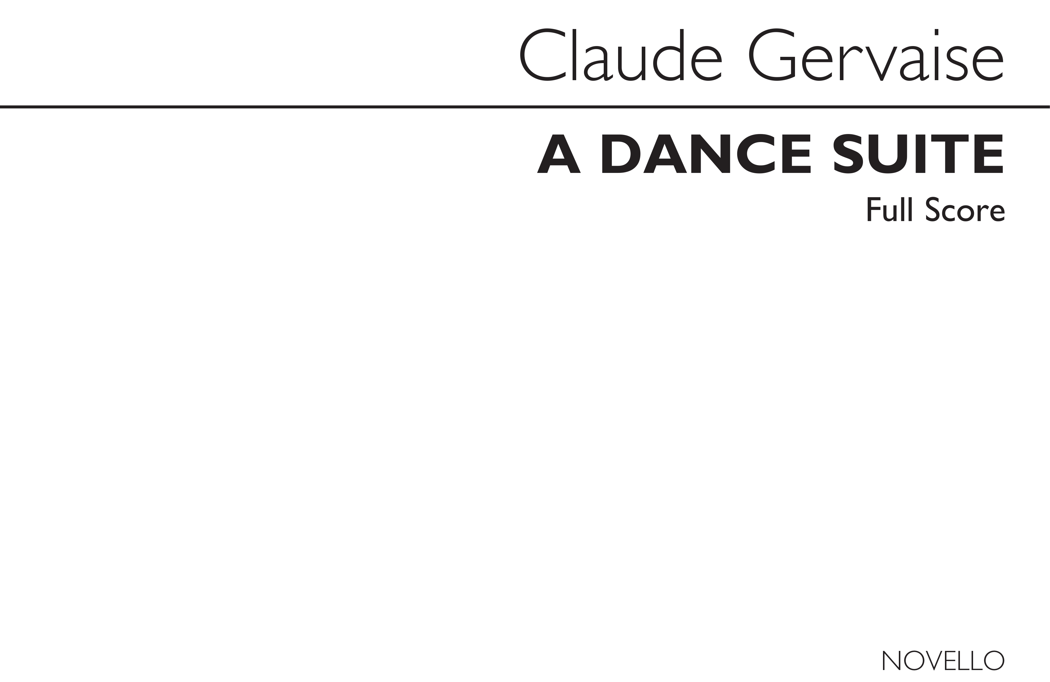 Claude Gervaise: Dance Suite (Score)