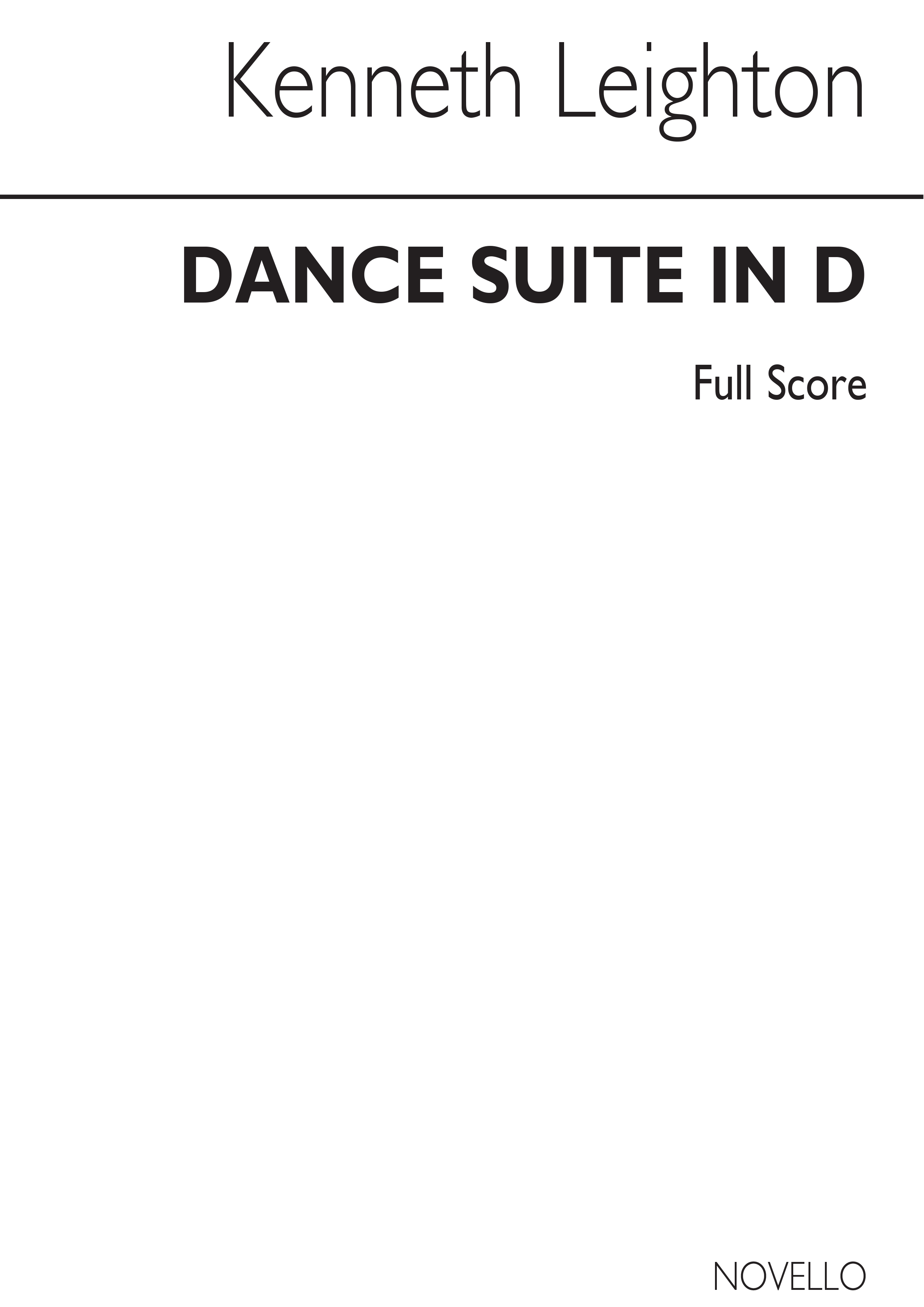 Kenneth Leighton: Dance Suite No.1 In D Op.53 (Score)