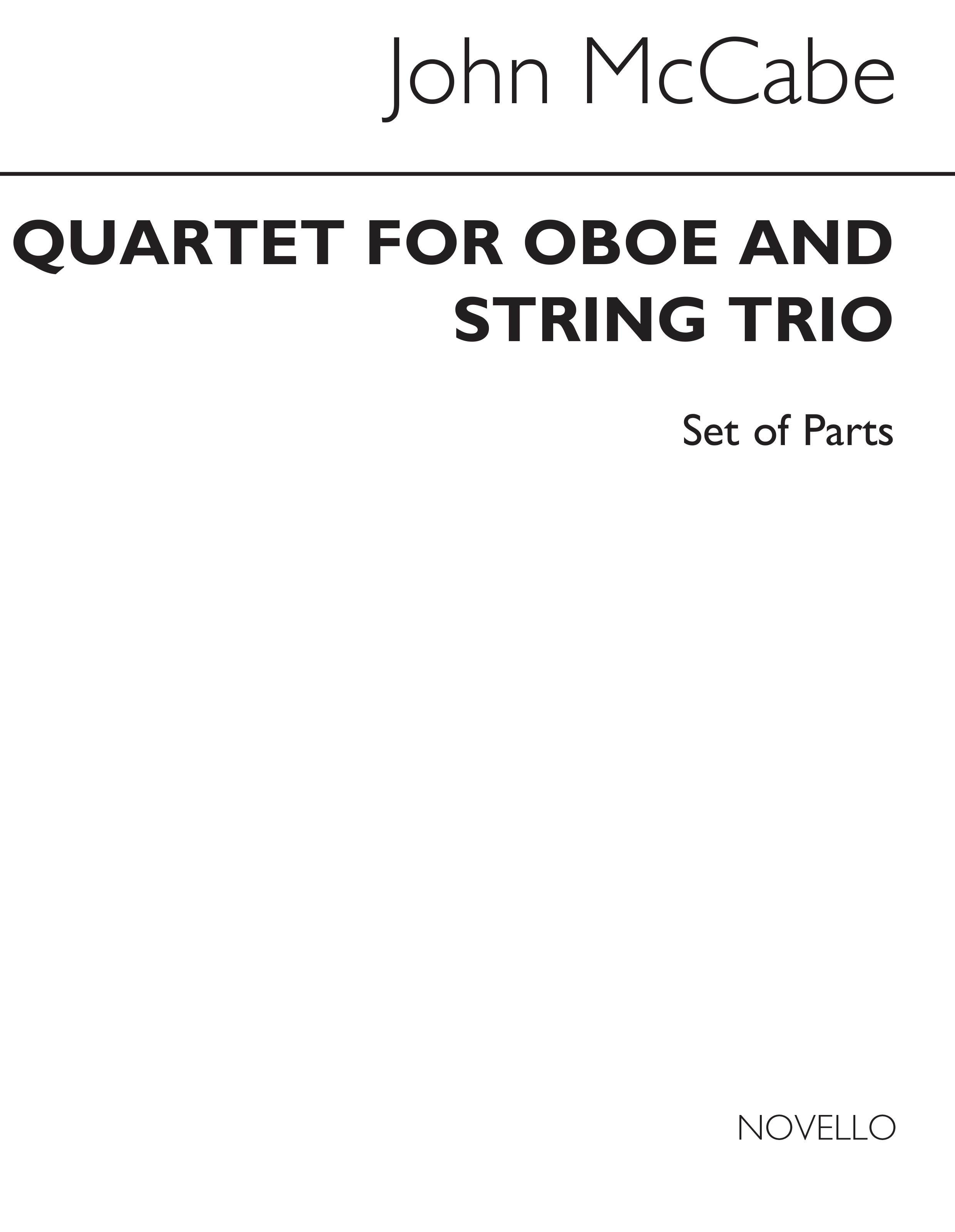 McCabe: Quartet For Oboe And String Trio (Parts)