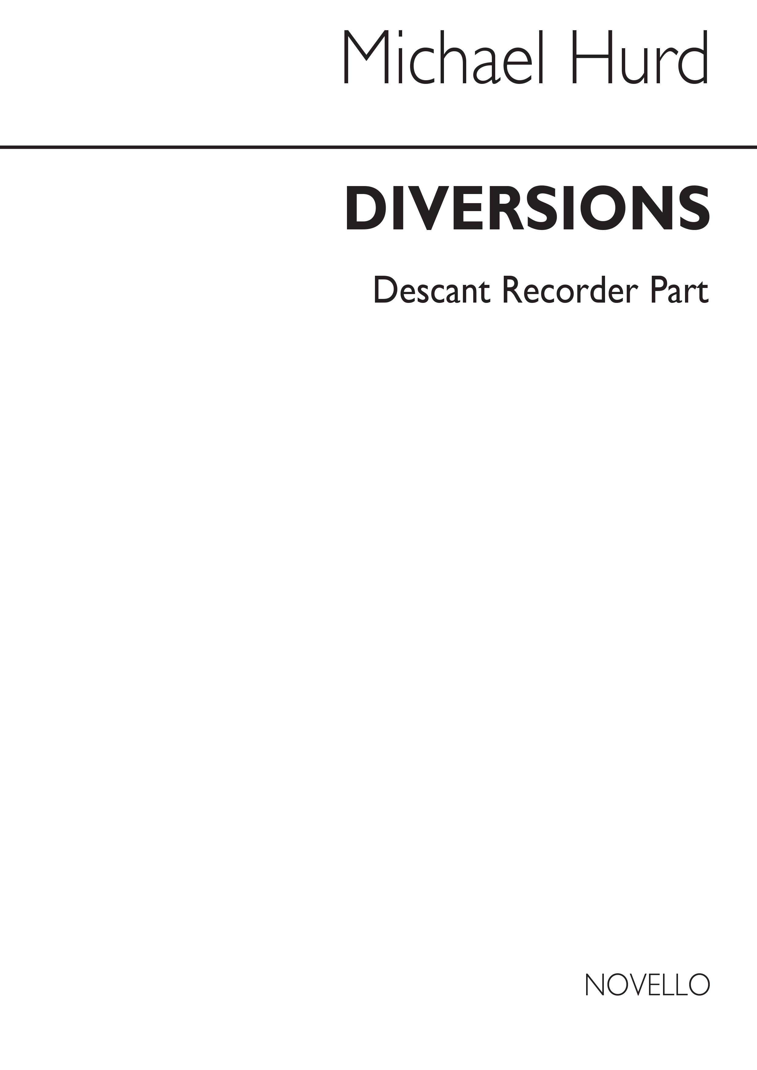 Hurd: Diversions Set 2 No.4 (Descant Recorder part)