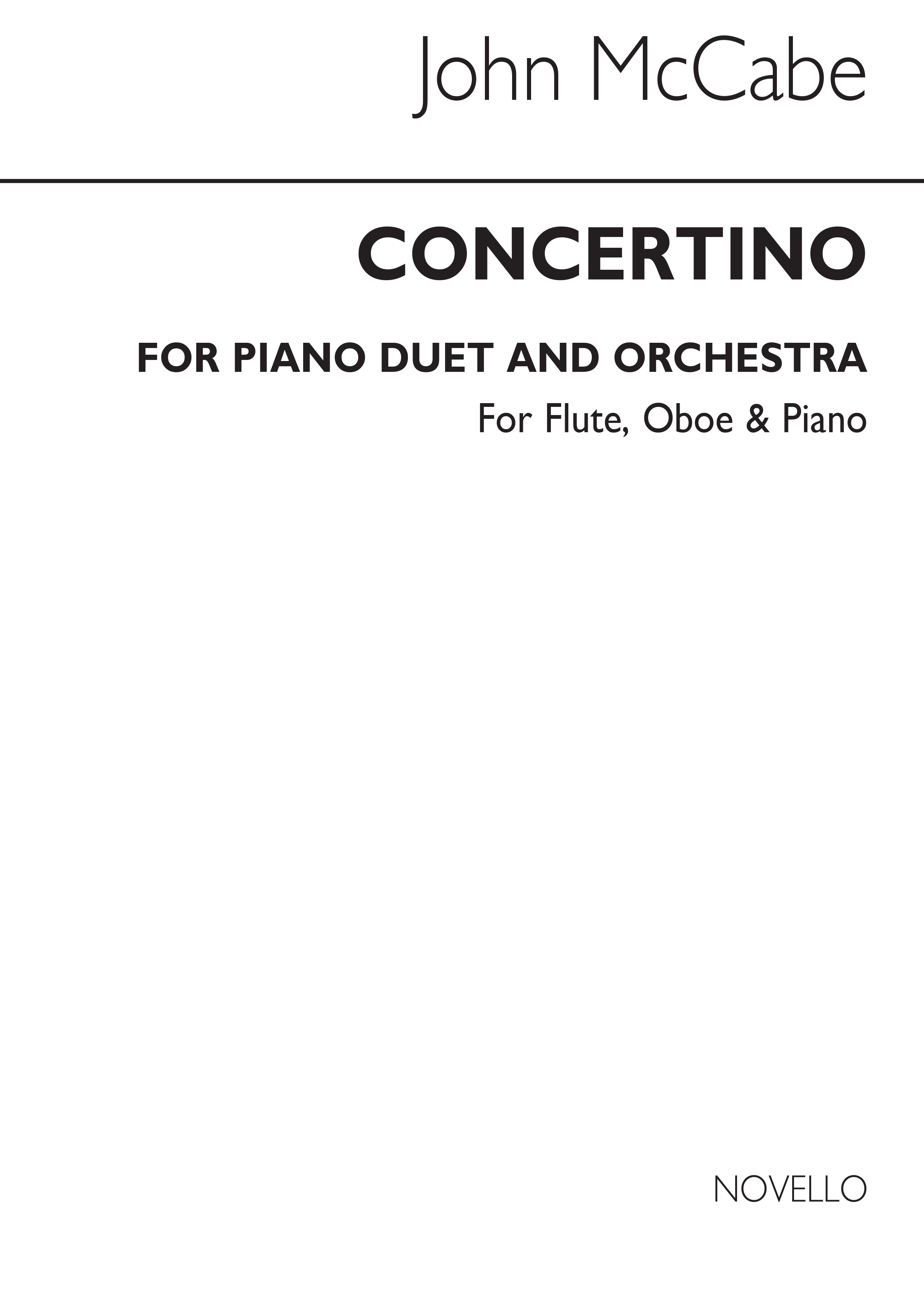 John McCabe: Concertino For Piano Duet And Orchestra (Study Score)