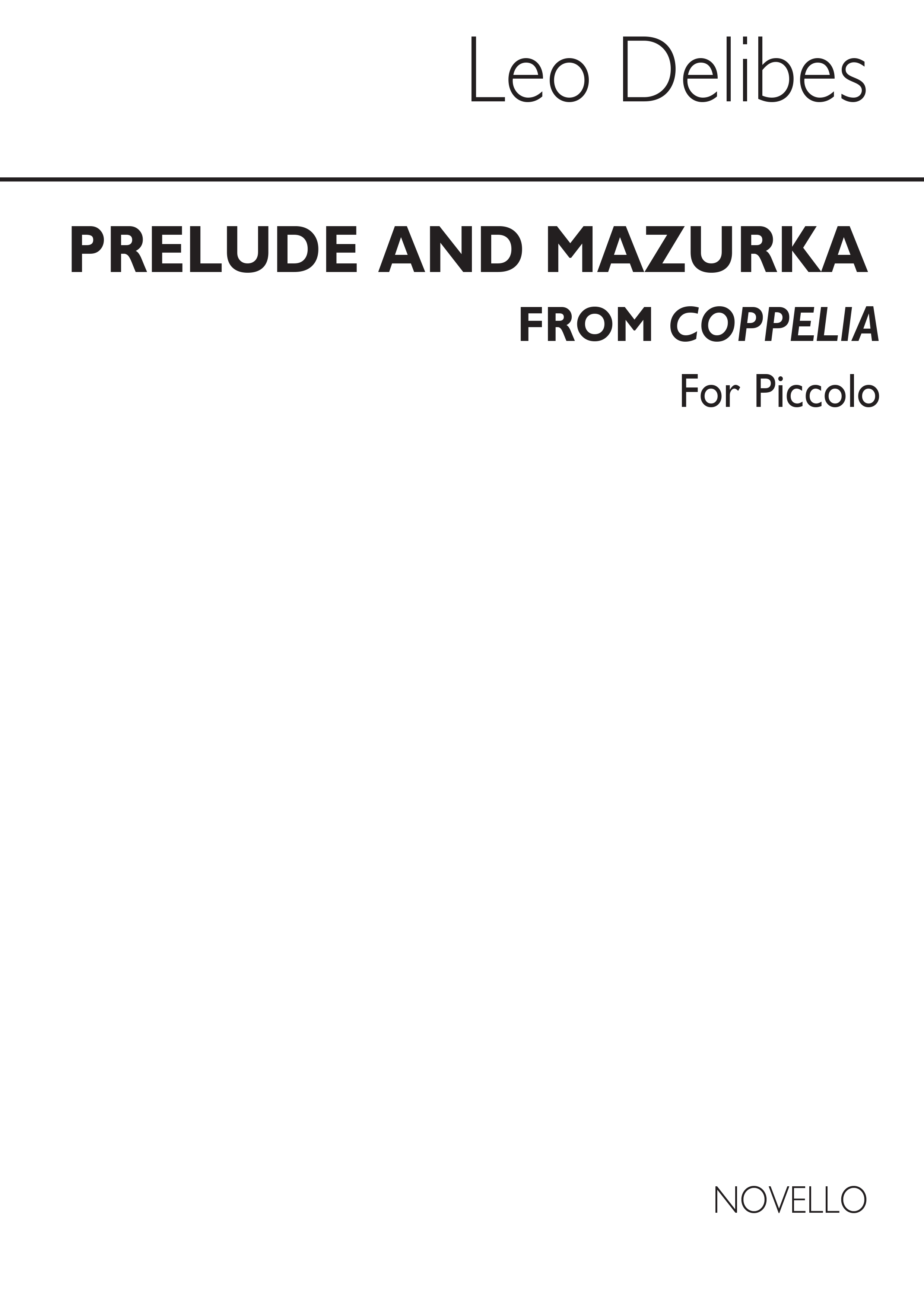 Leo Delibes Prelude & Mazurka (Cobb) Picc
