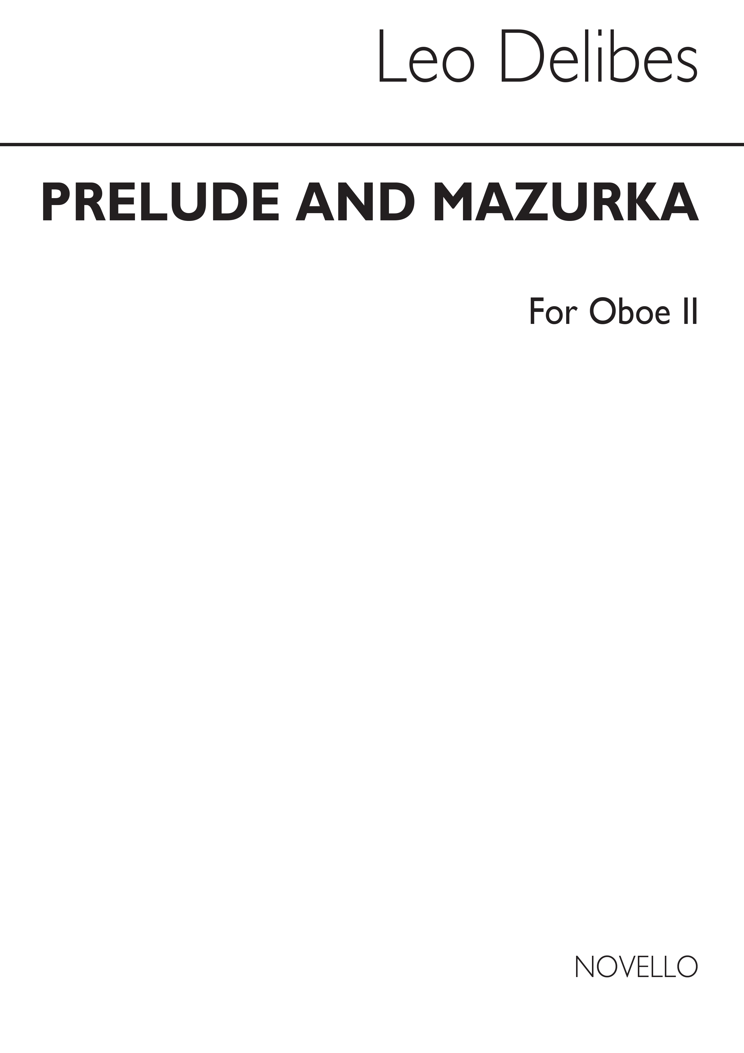 Leo Delibes: Prelude & Mazurka (Cobb) Oboe 2