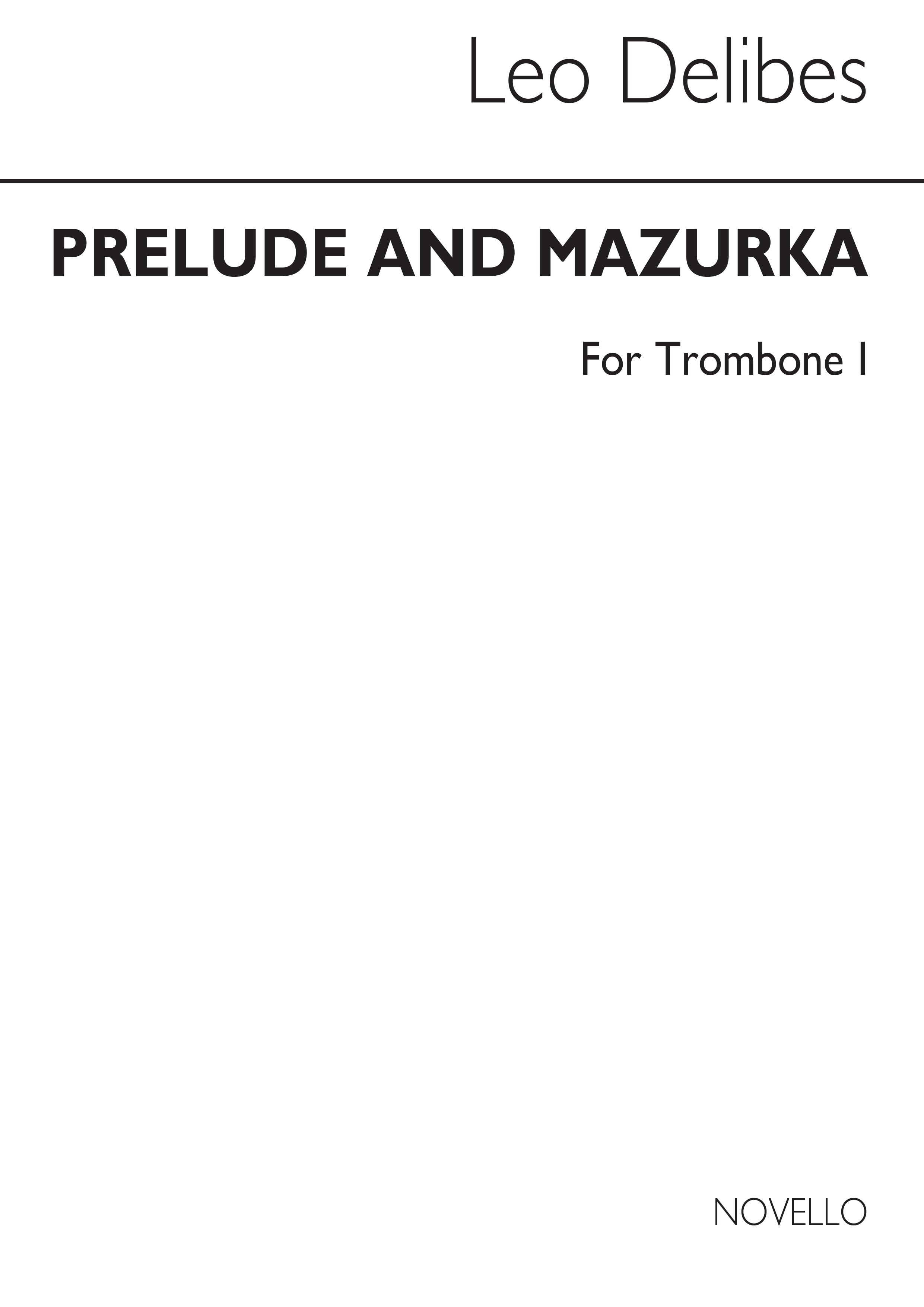 Leo Delibes: Prelude & Mazurka (Cobb) Tbn 1