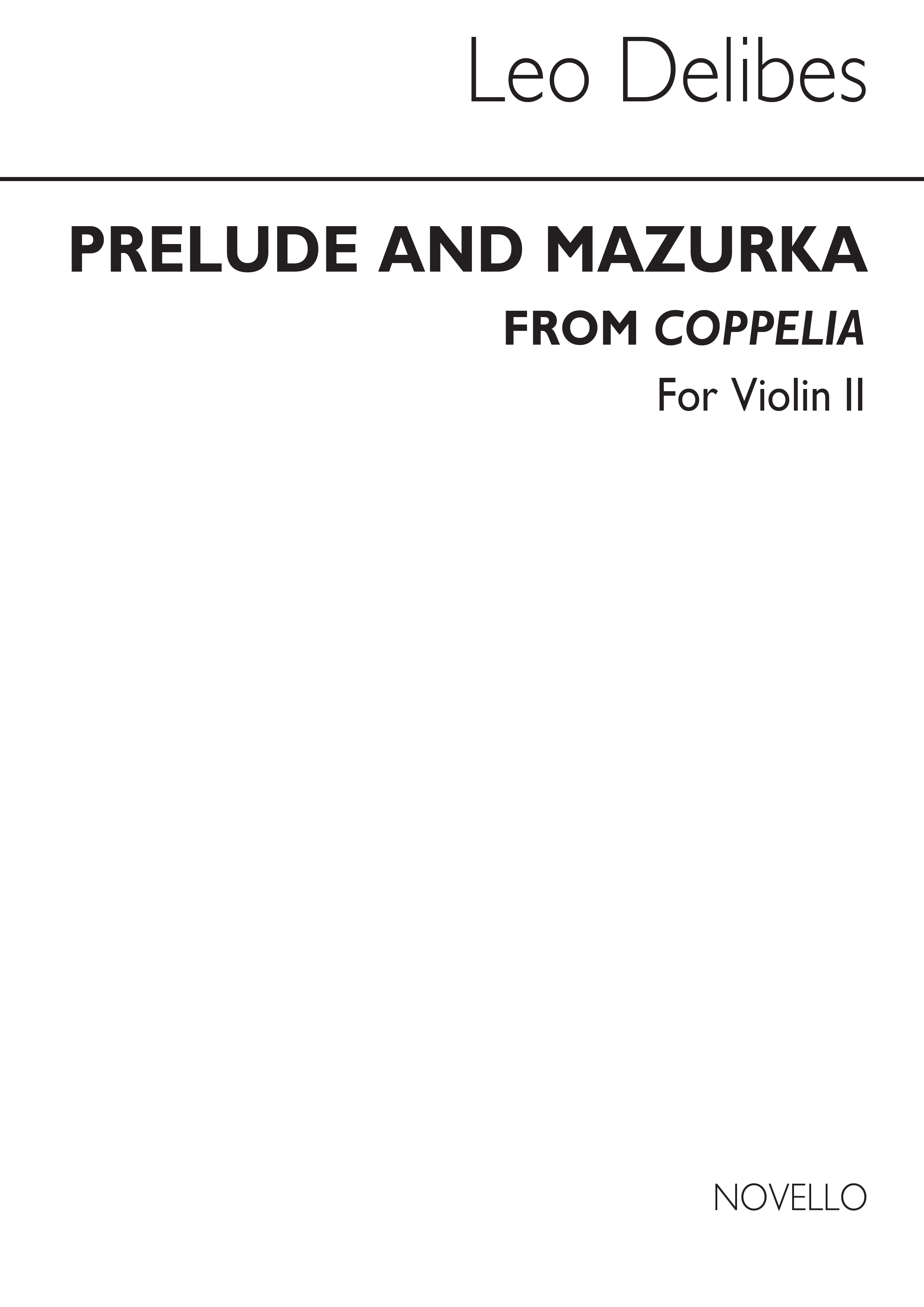 Leo Delibes: Prelude & Mazurka (Cobb) Vln 2