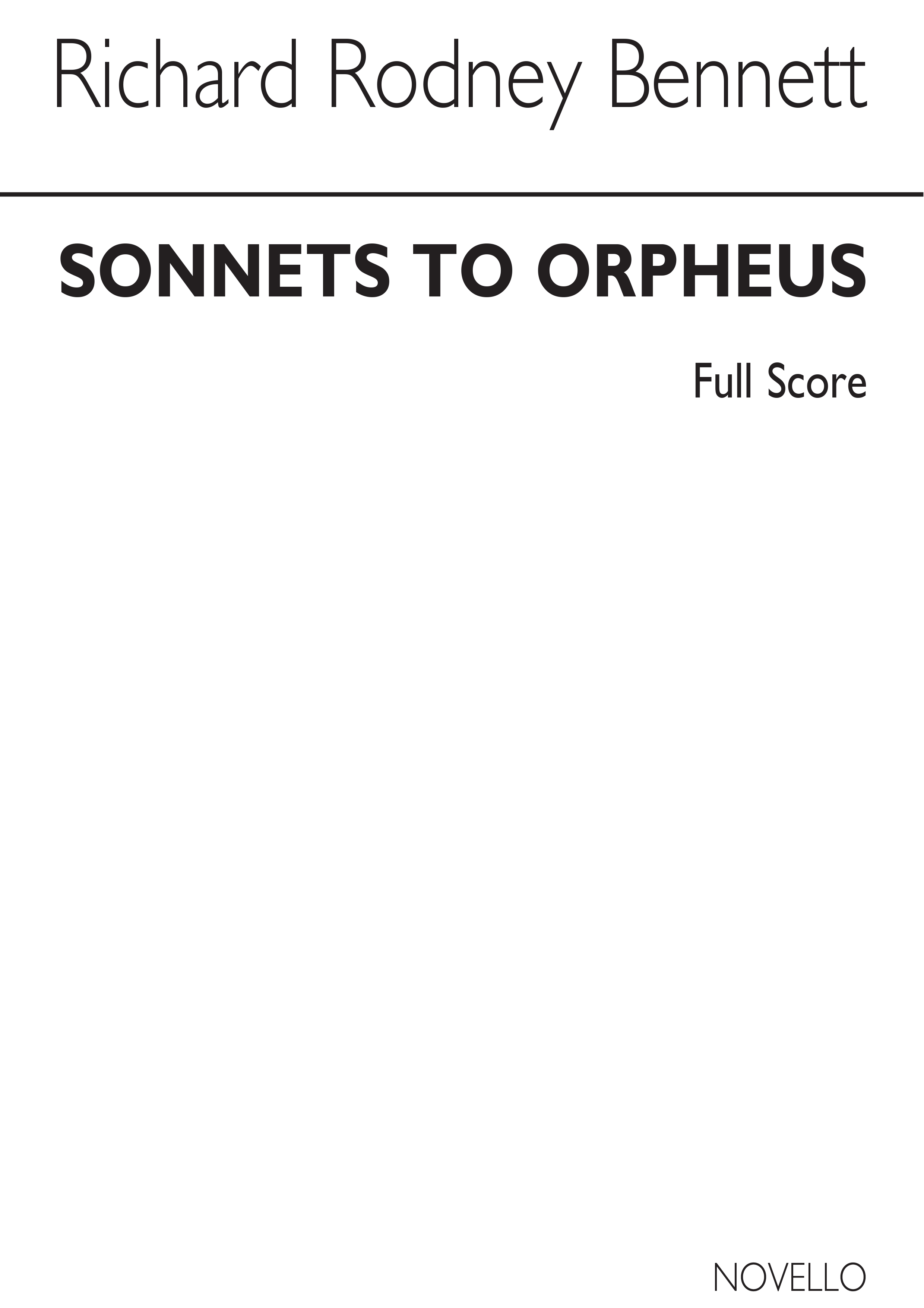 Richard Rodney Bennett: Sonnets To Orpheus (Study Score)