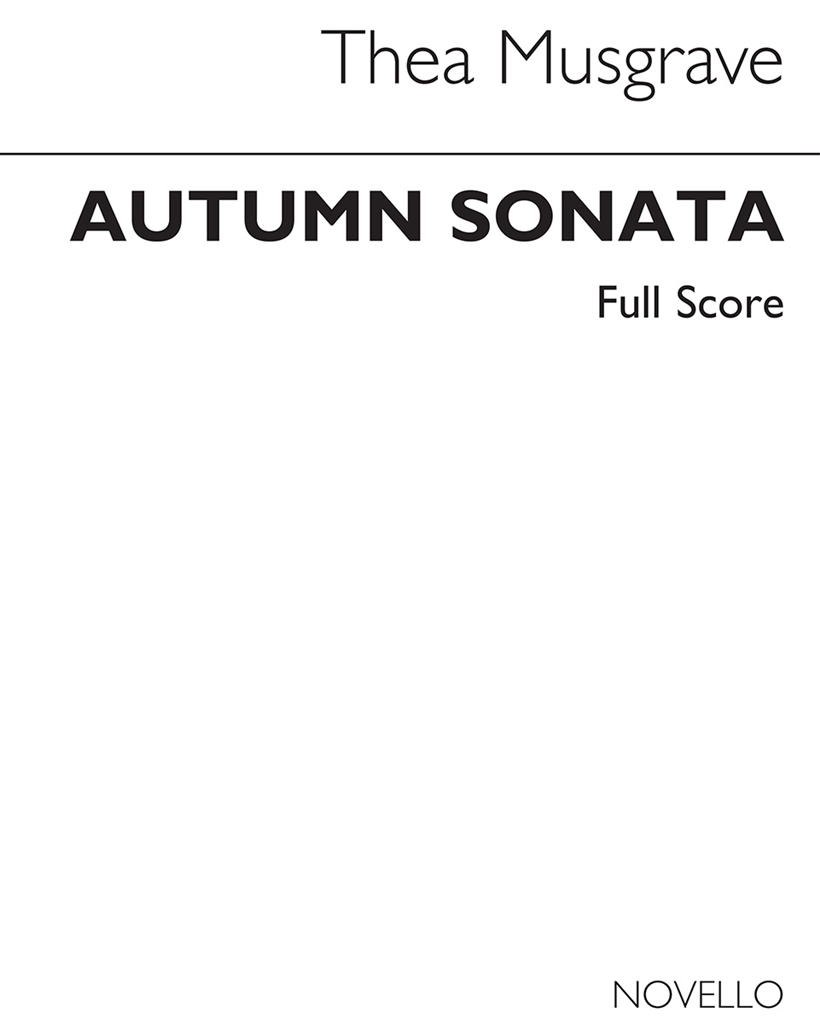 Musgrave: Autumn Sonata (Score)