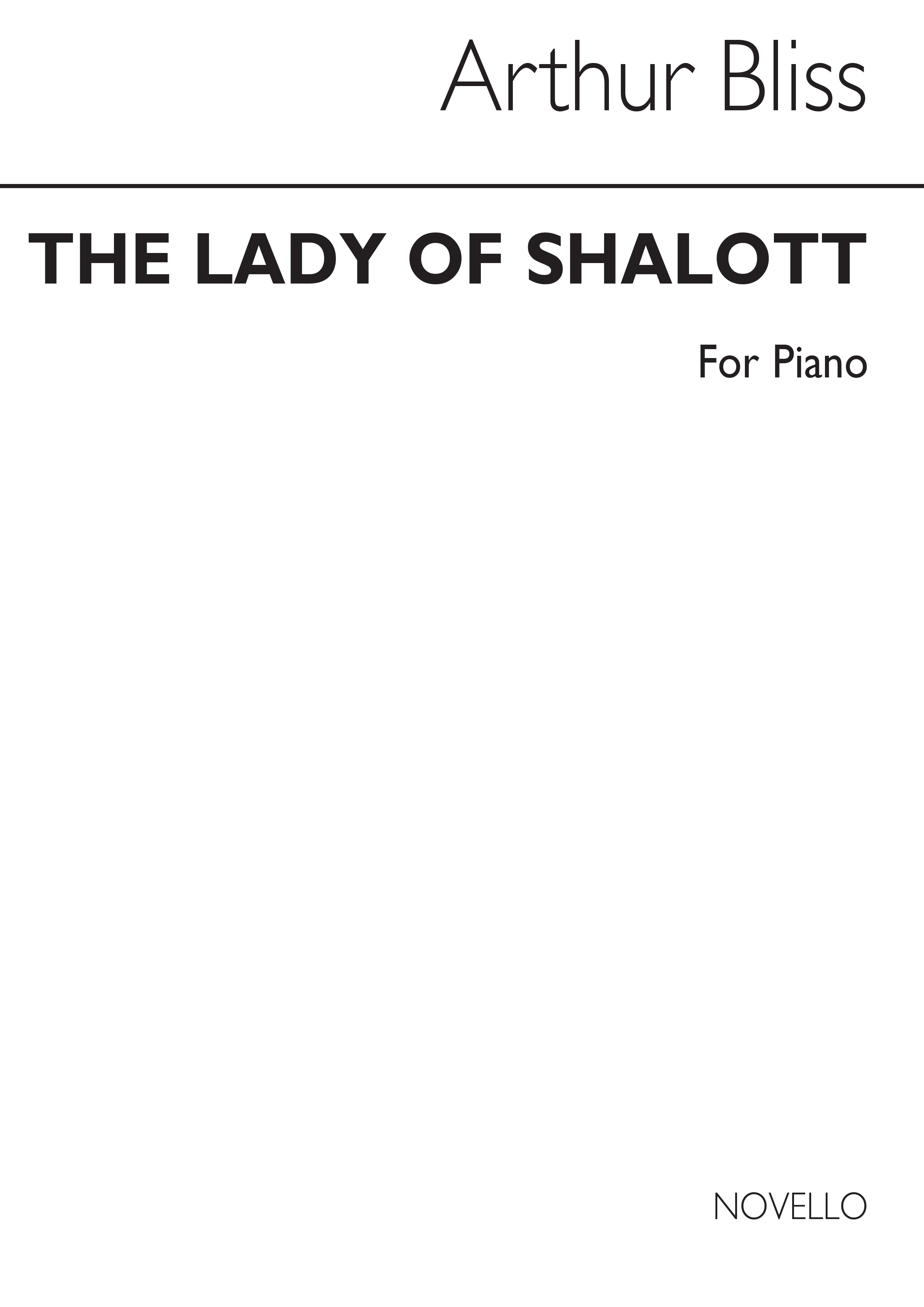 Bliss: Lady Of Shalott Excerpts for Piano