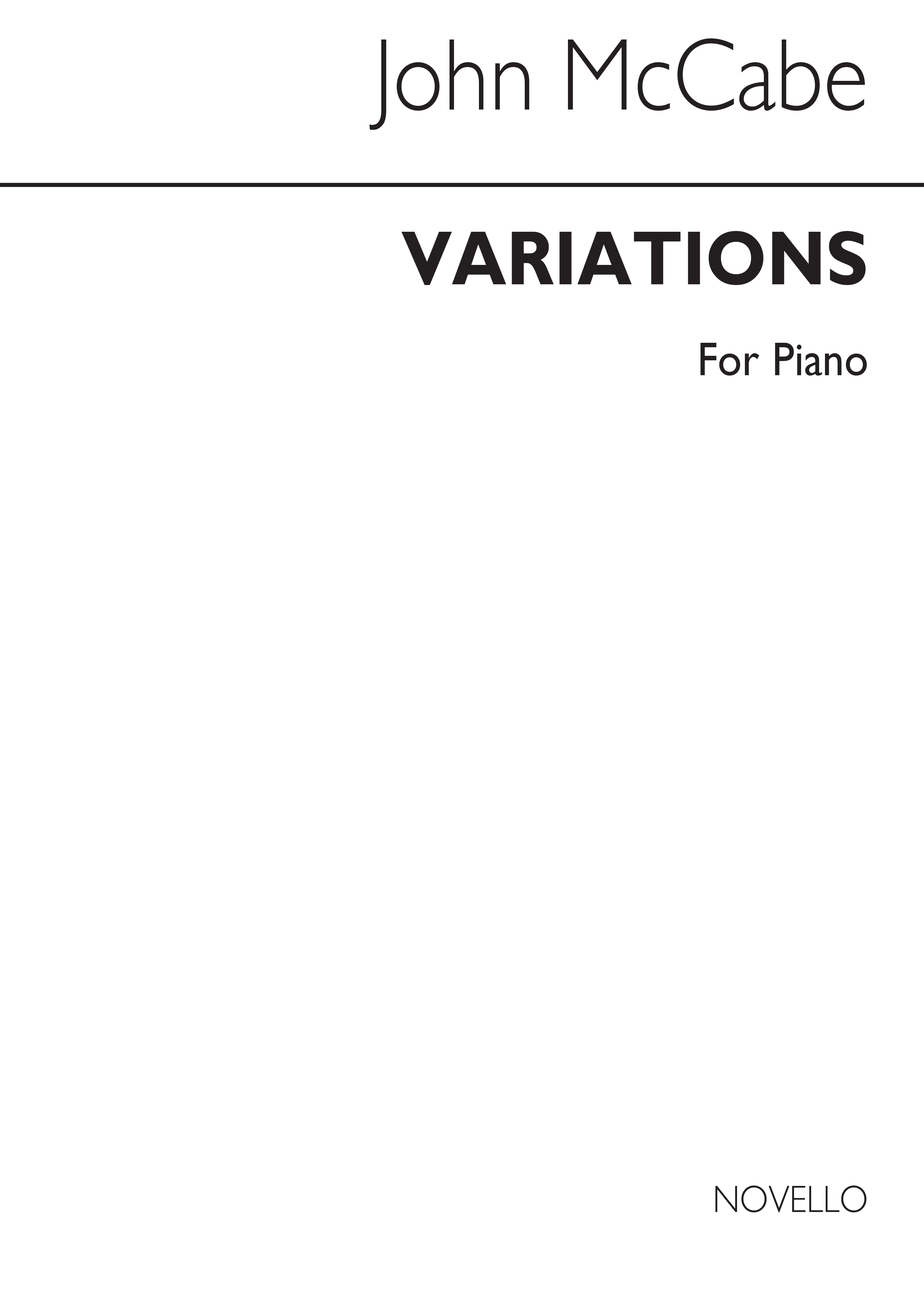 McCabe: Variations For Piano