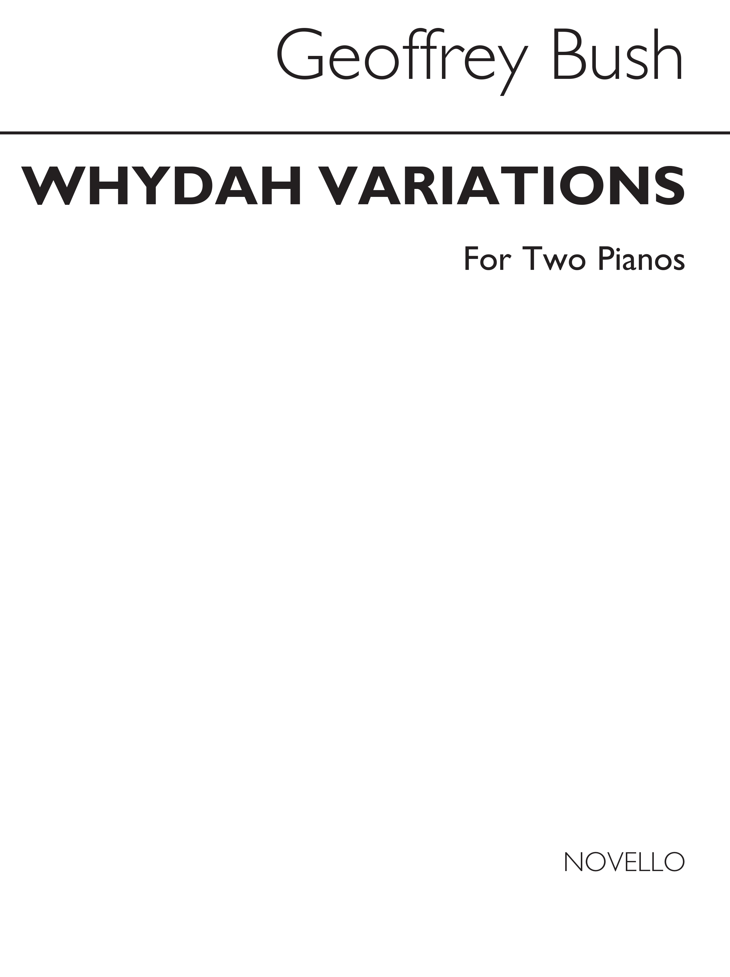 Geoffrey Bush: Whydah Variations For Two Pianos