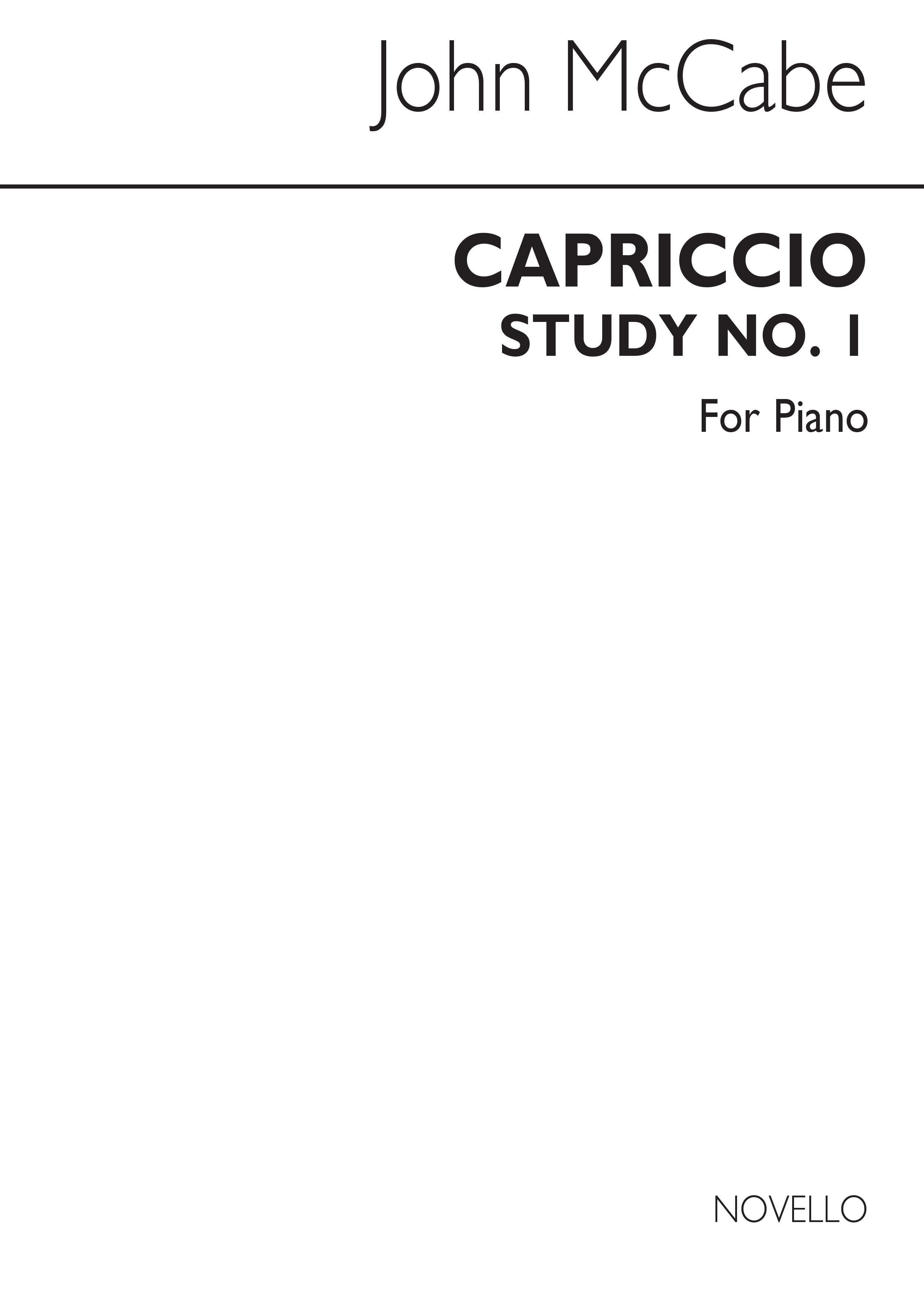 McCabe: Capriccio Study No.1 for Piano