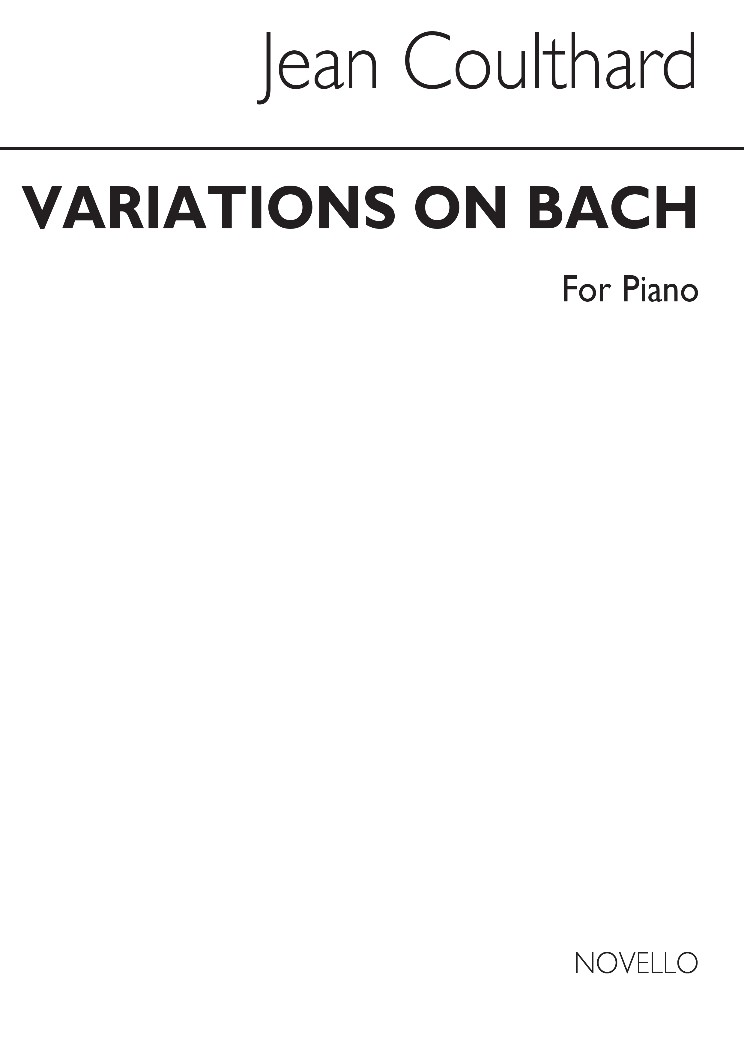 Coulthard: Variations On Bach for Piano