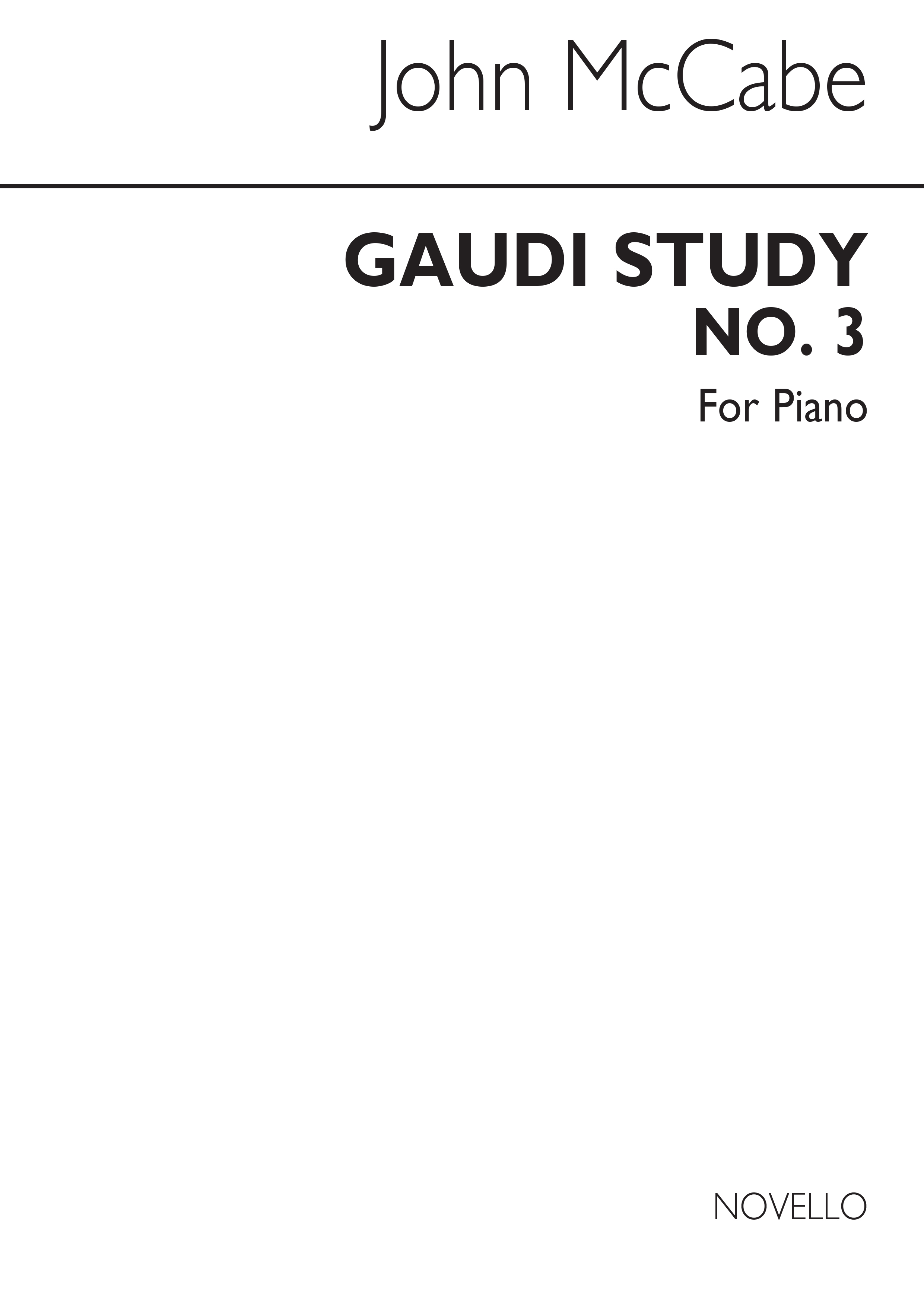 McCabe: Gaudi Study No.3 for Piano