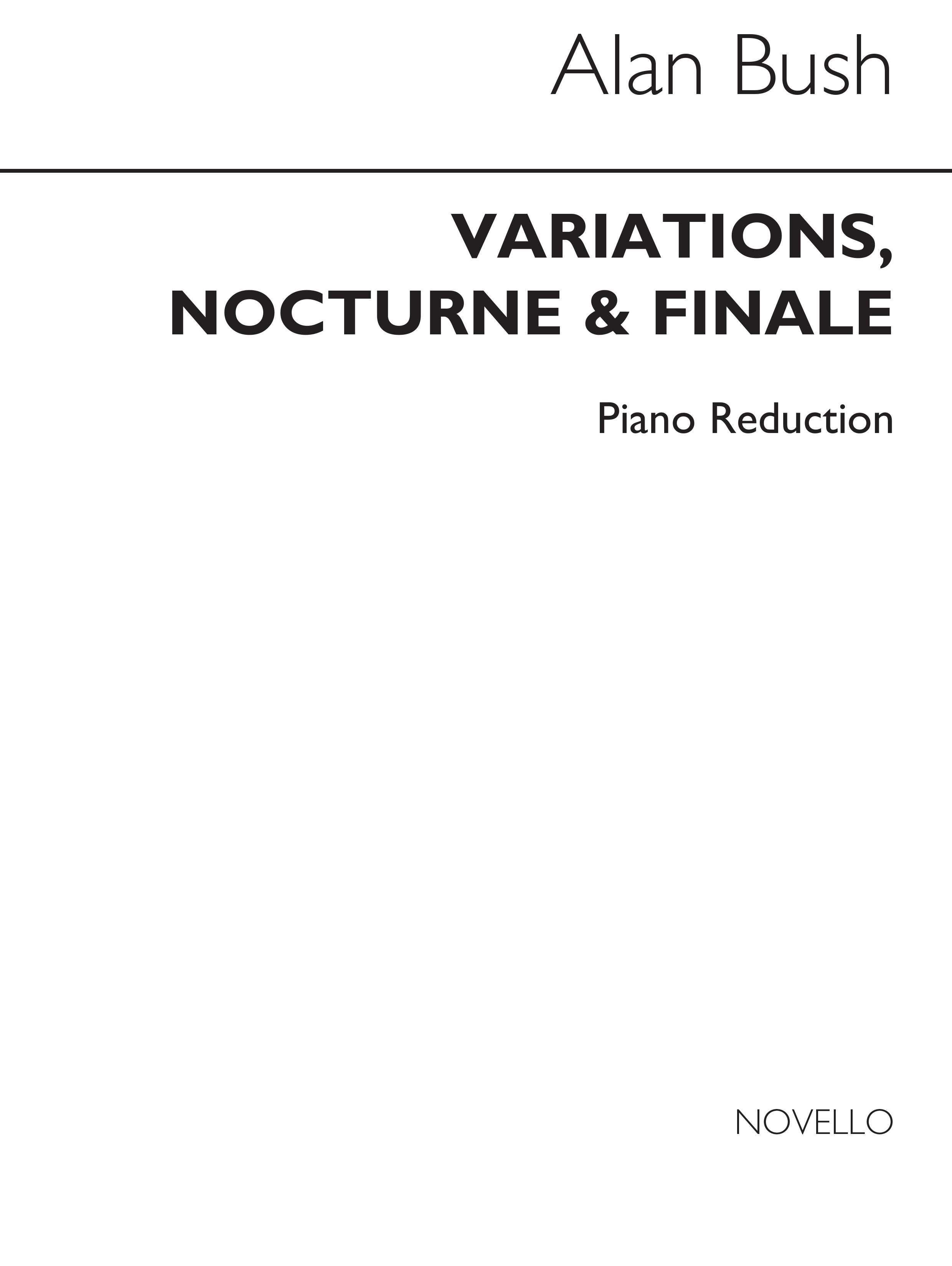 Alan Bush: Variations, Nocturne And Finale For 2 Pianos
