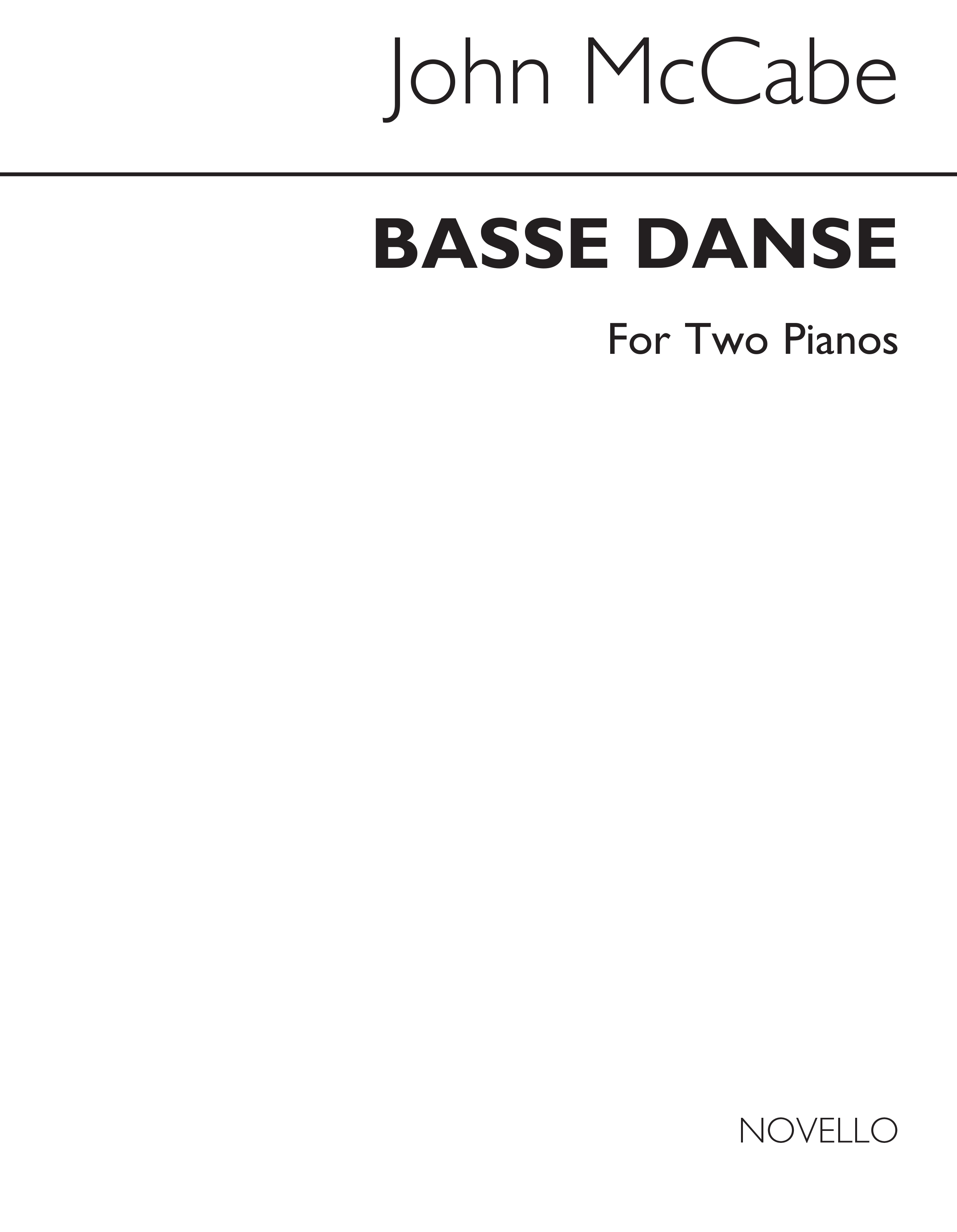 John McCabe: Basse Danse For Two Pianos