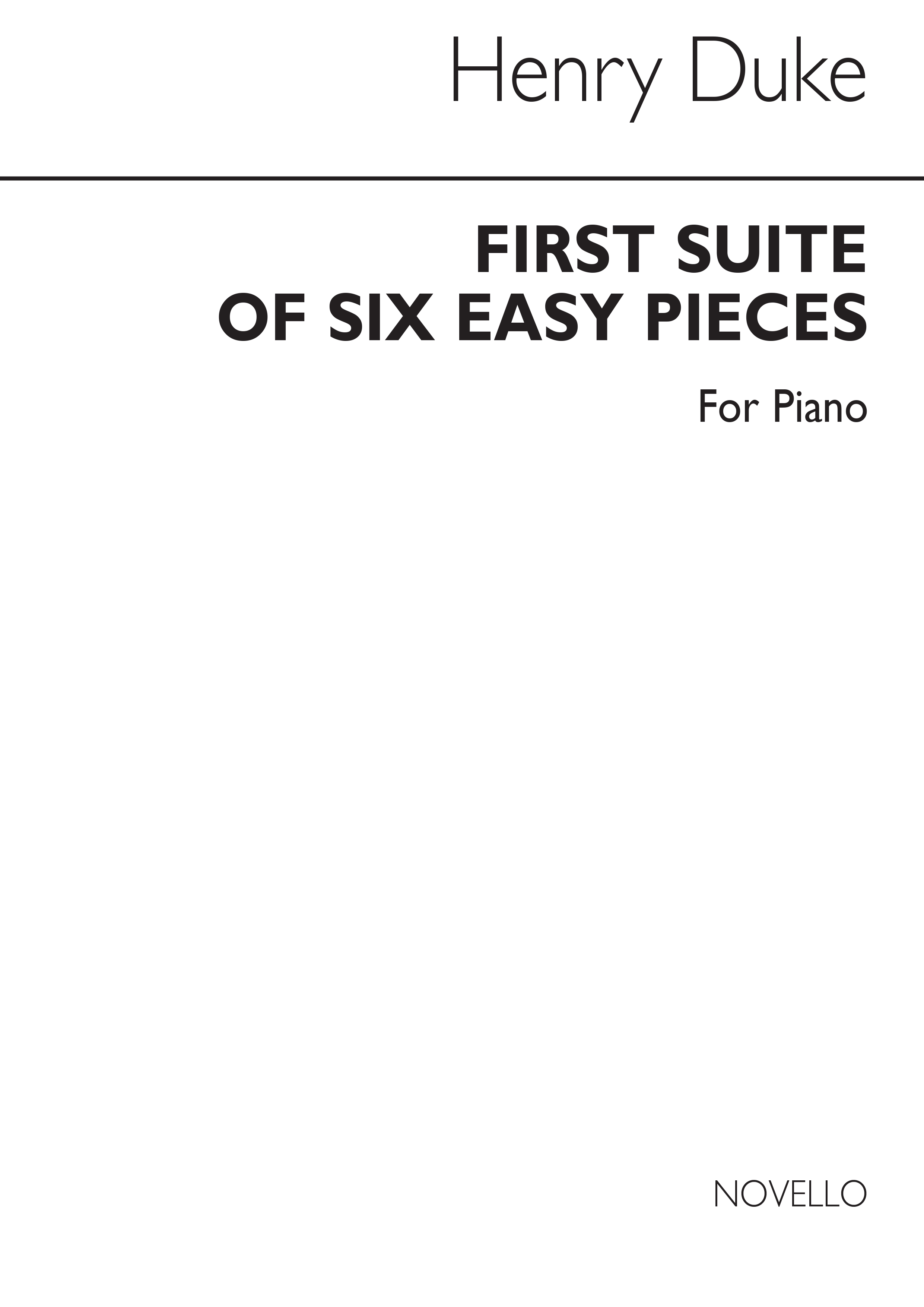 Duke: First Suite Of Six Easy Pieces for Piano