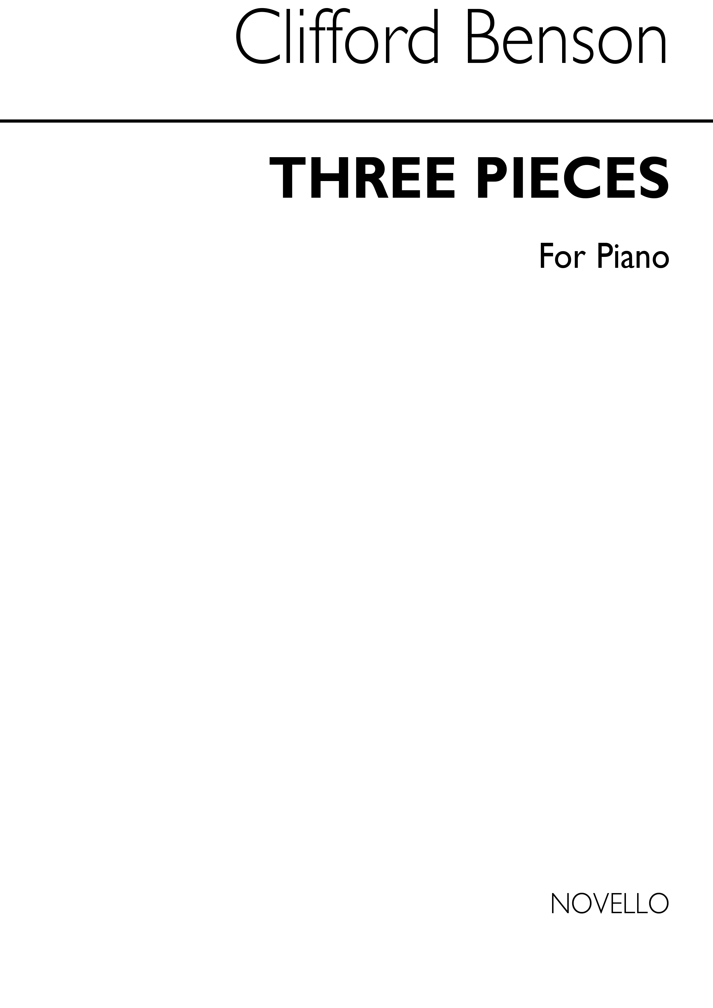 Benson: Three Pieces For Piano