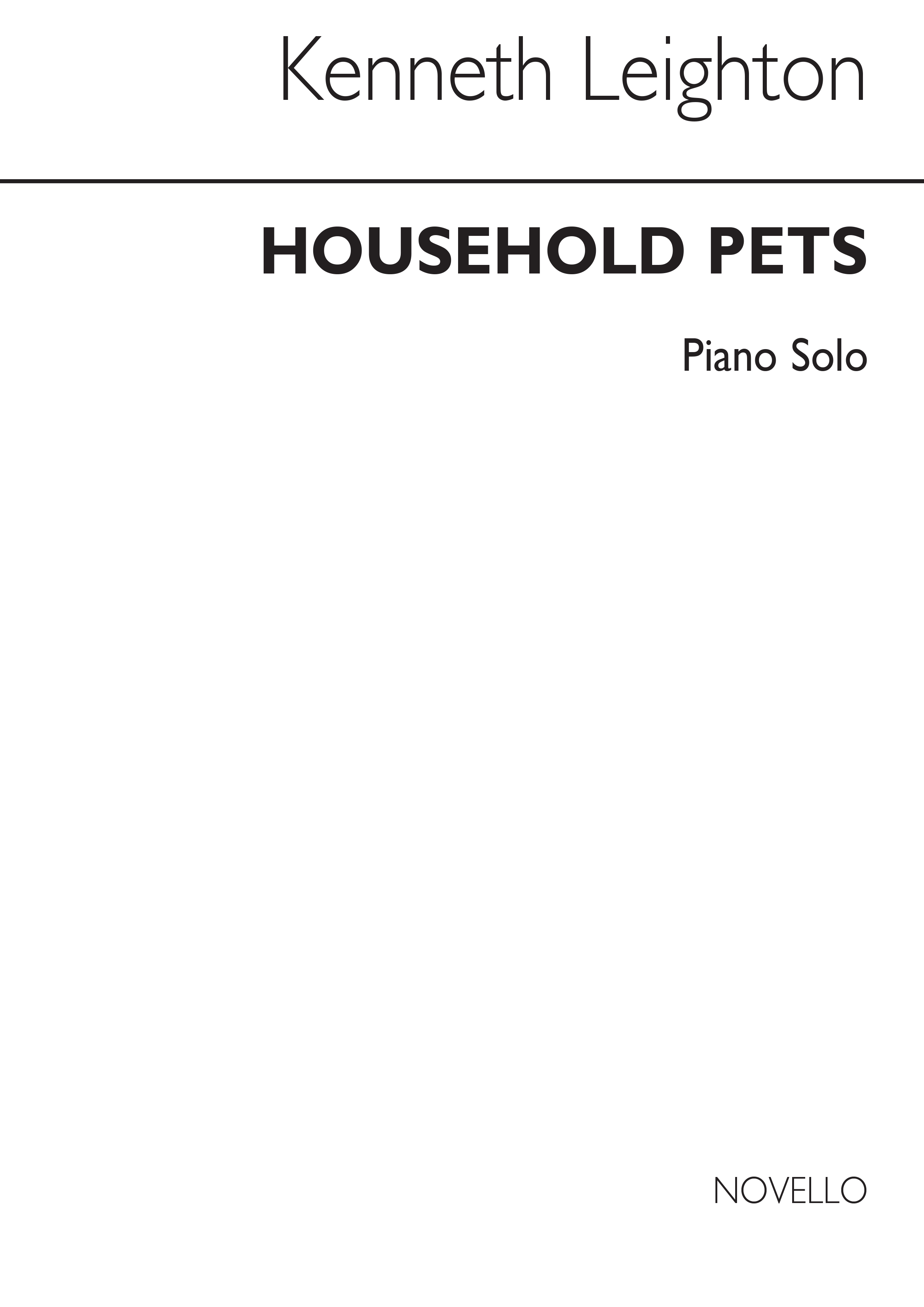 Kenneth Leighton: Household Pets for Piano Op.86