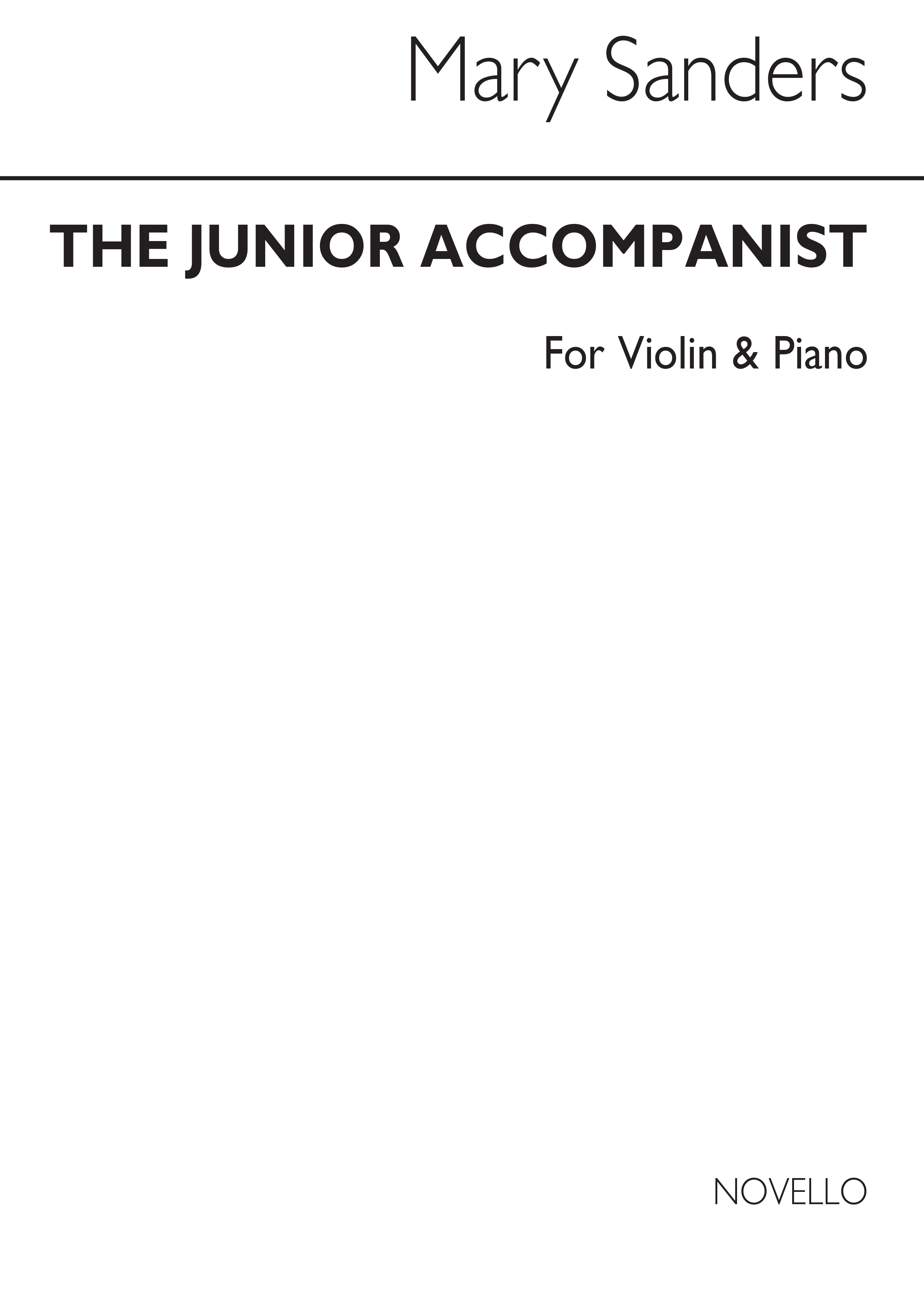 Mary Sanders: Junior Accompanist Book 3 for Violin and Piano