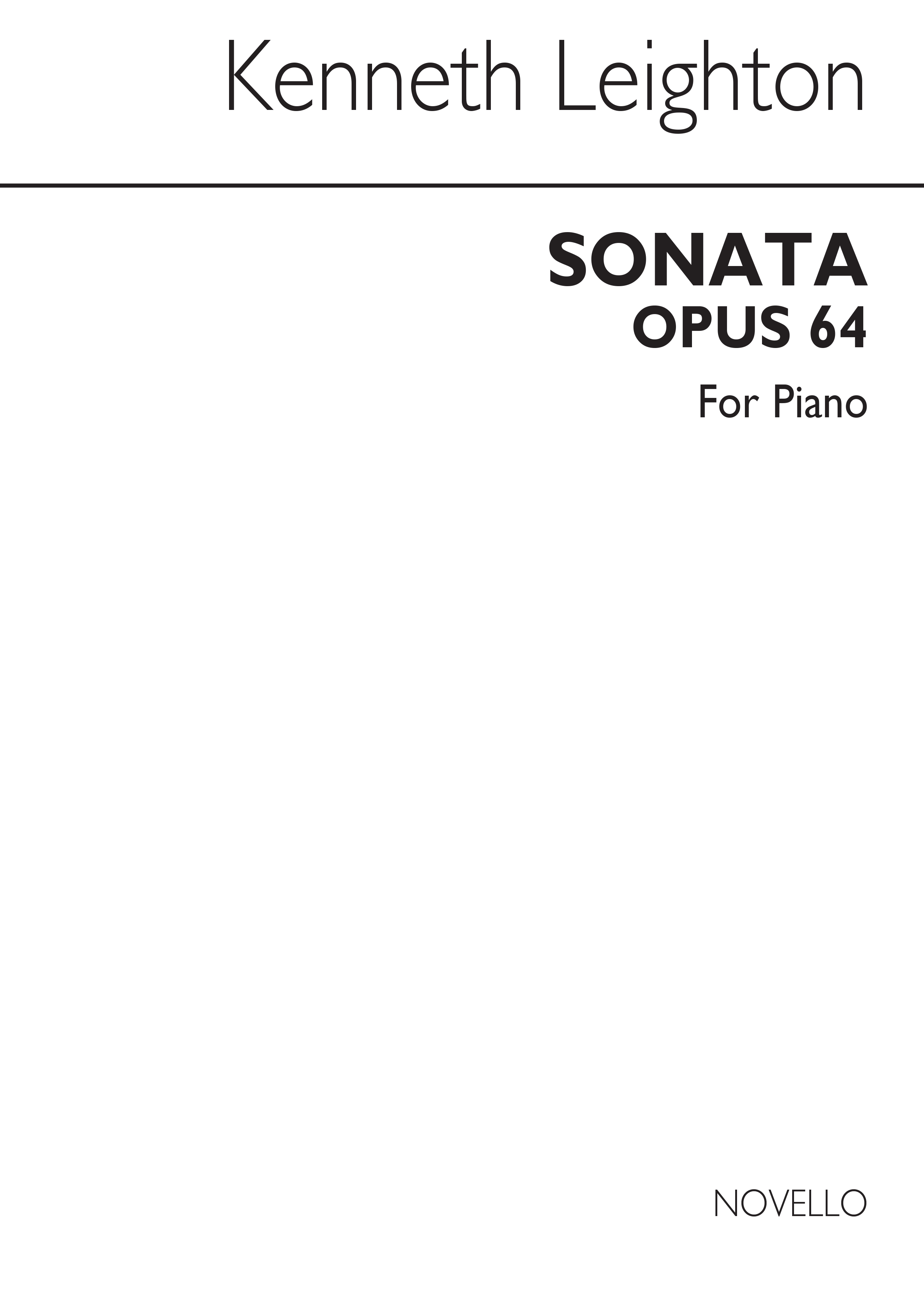 Kenneth Leighton: Sonata For Piano