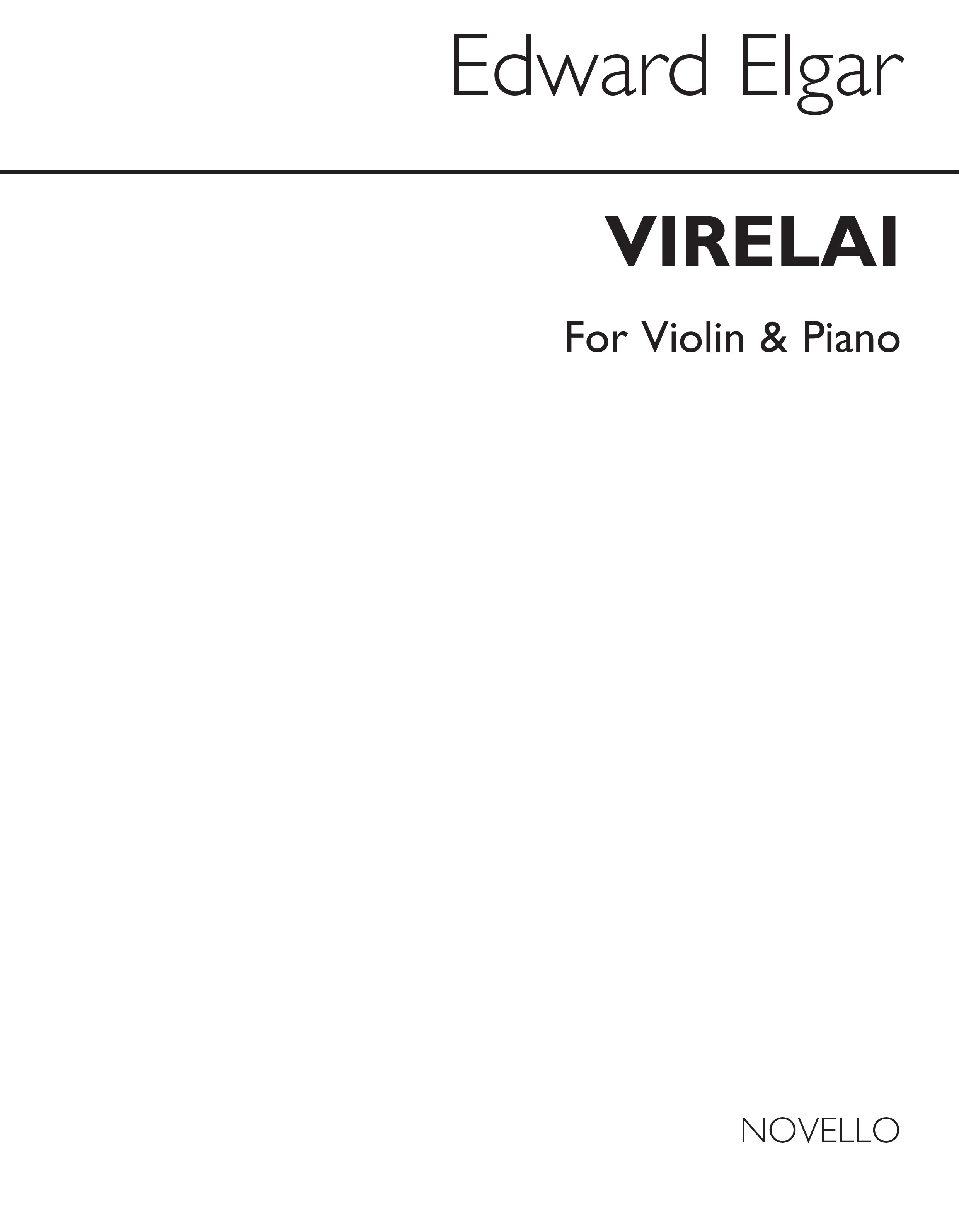 Edward Elgar: Virelai (Violin And Piano)