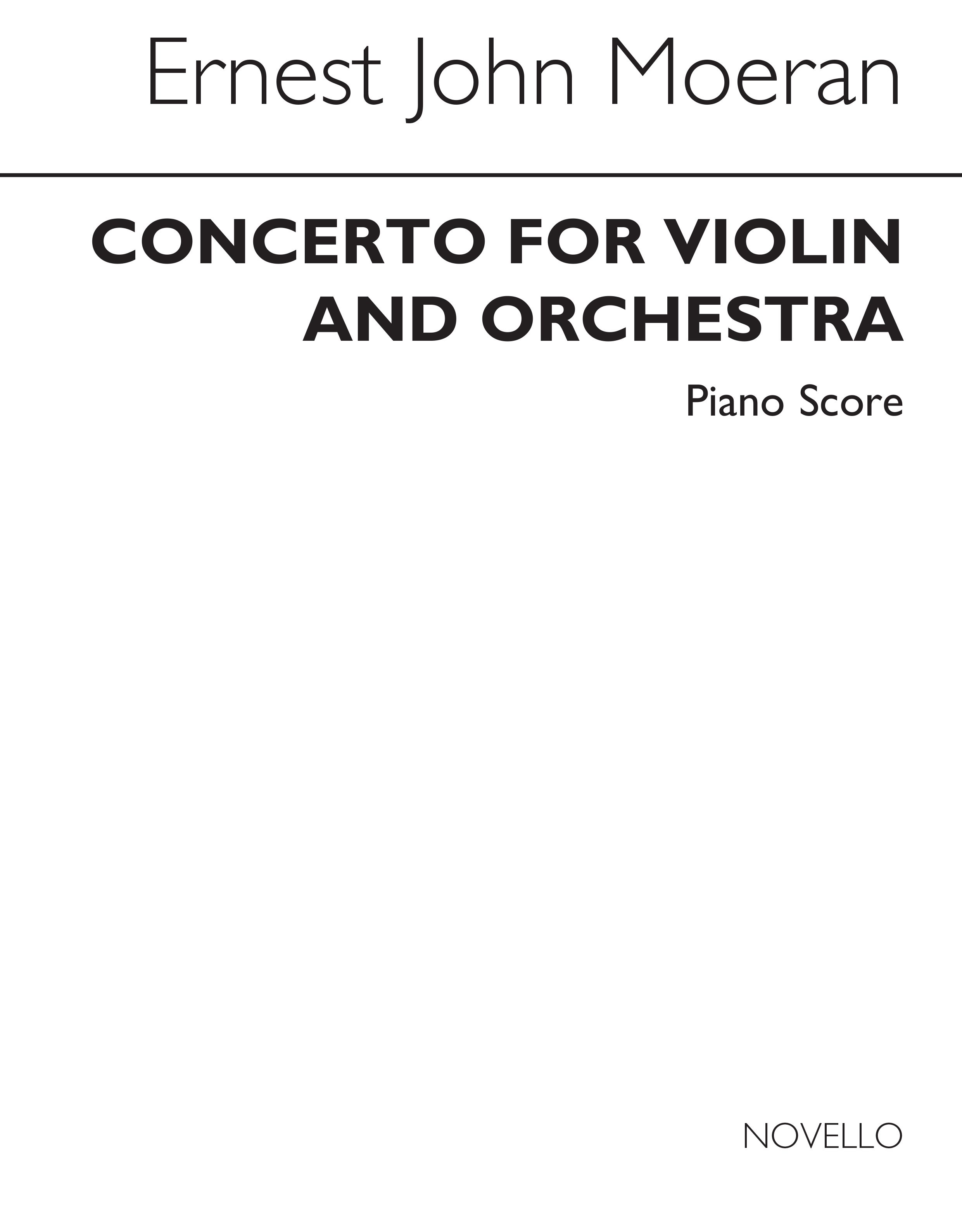 E. J. Moeran: Concerto For Violin (Violin/Piano)
