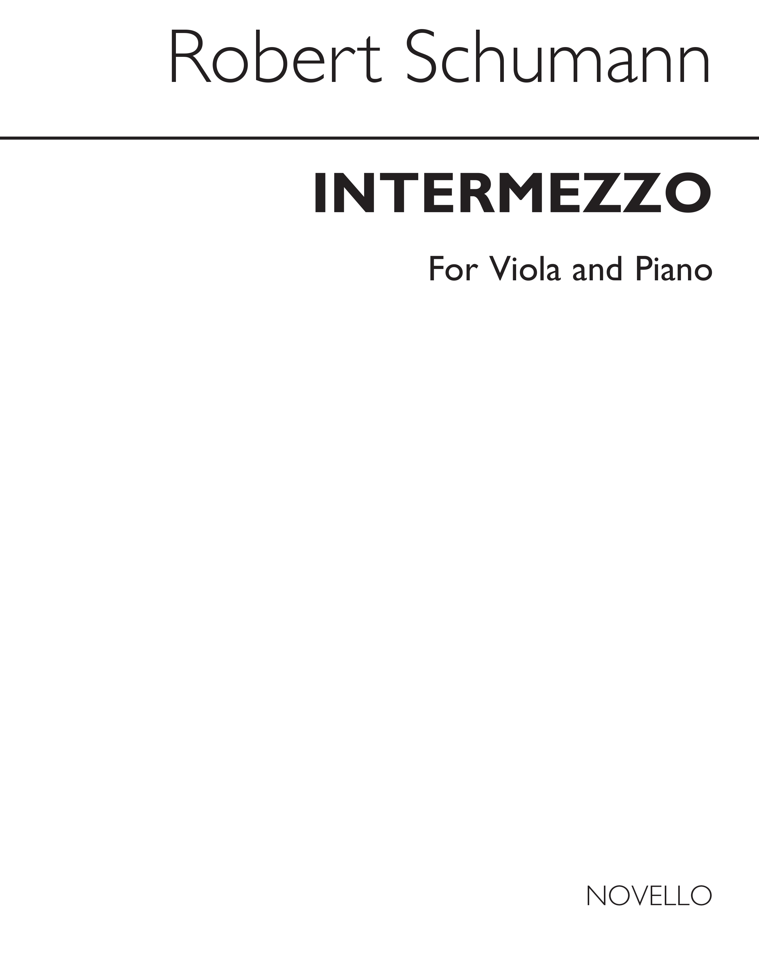 Schumann Intermezzo (Rostal) Vla/Pf