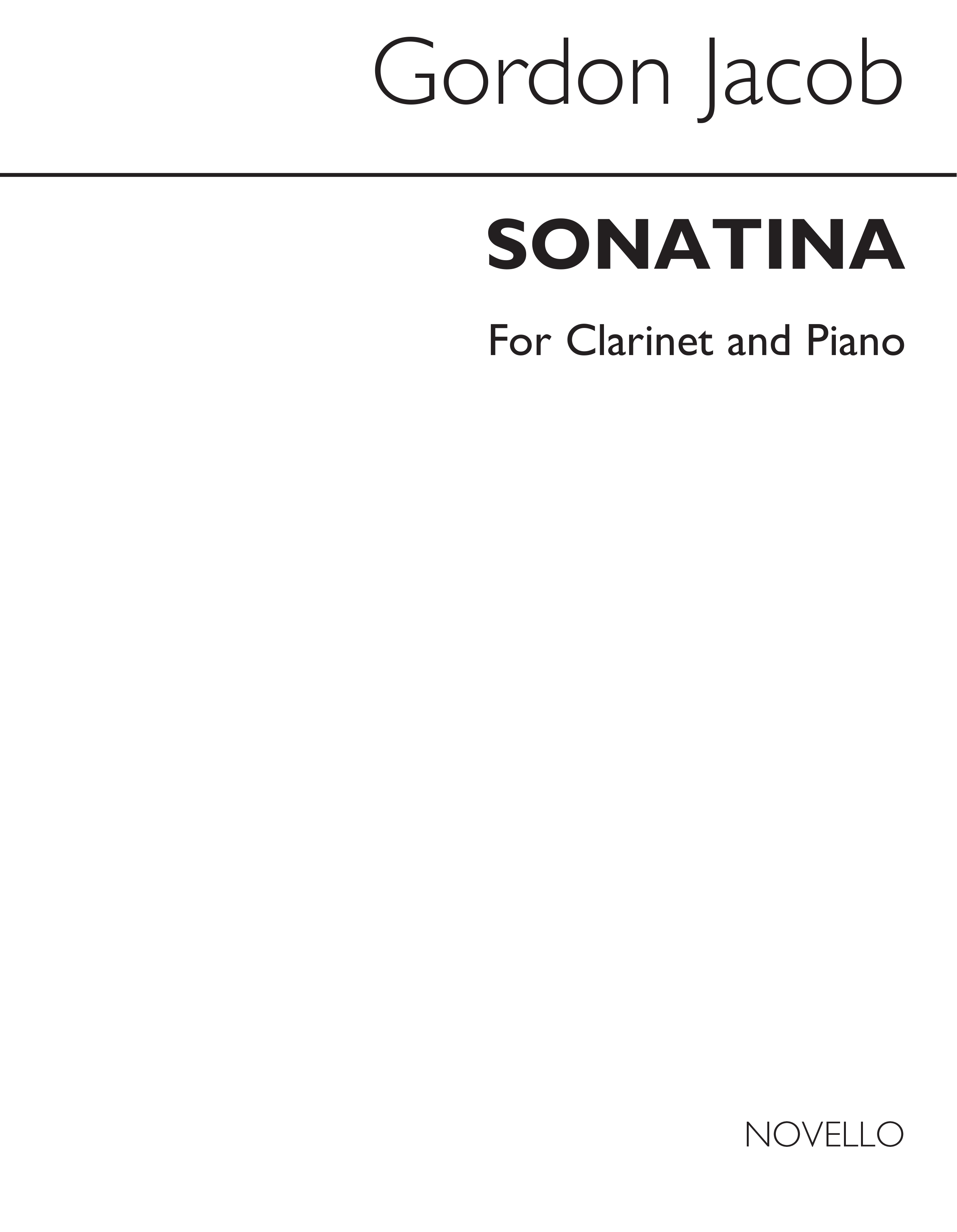 Gordon Jacob: Sonatina For Viola And Piano (Clarinet and Piano)