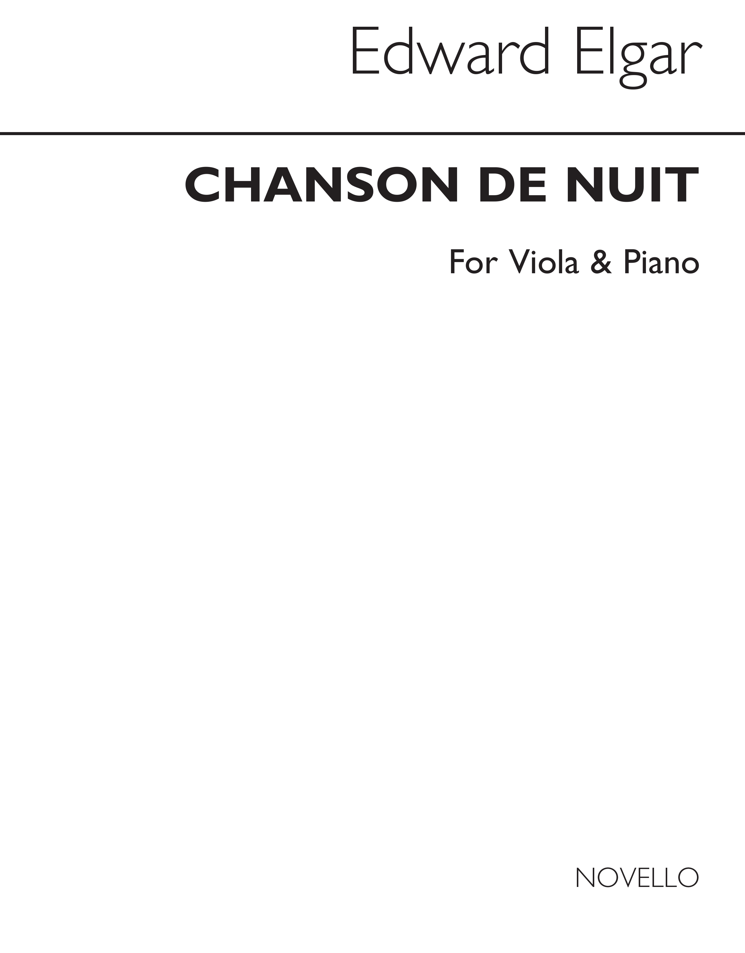Elgar Chanson De Nuit Vla/Pf