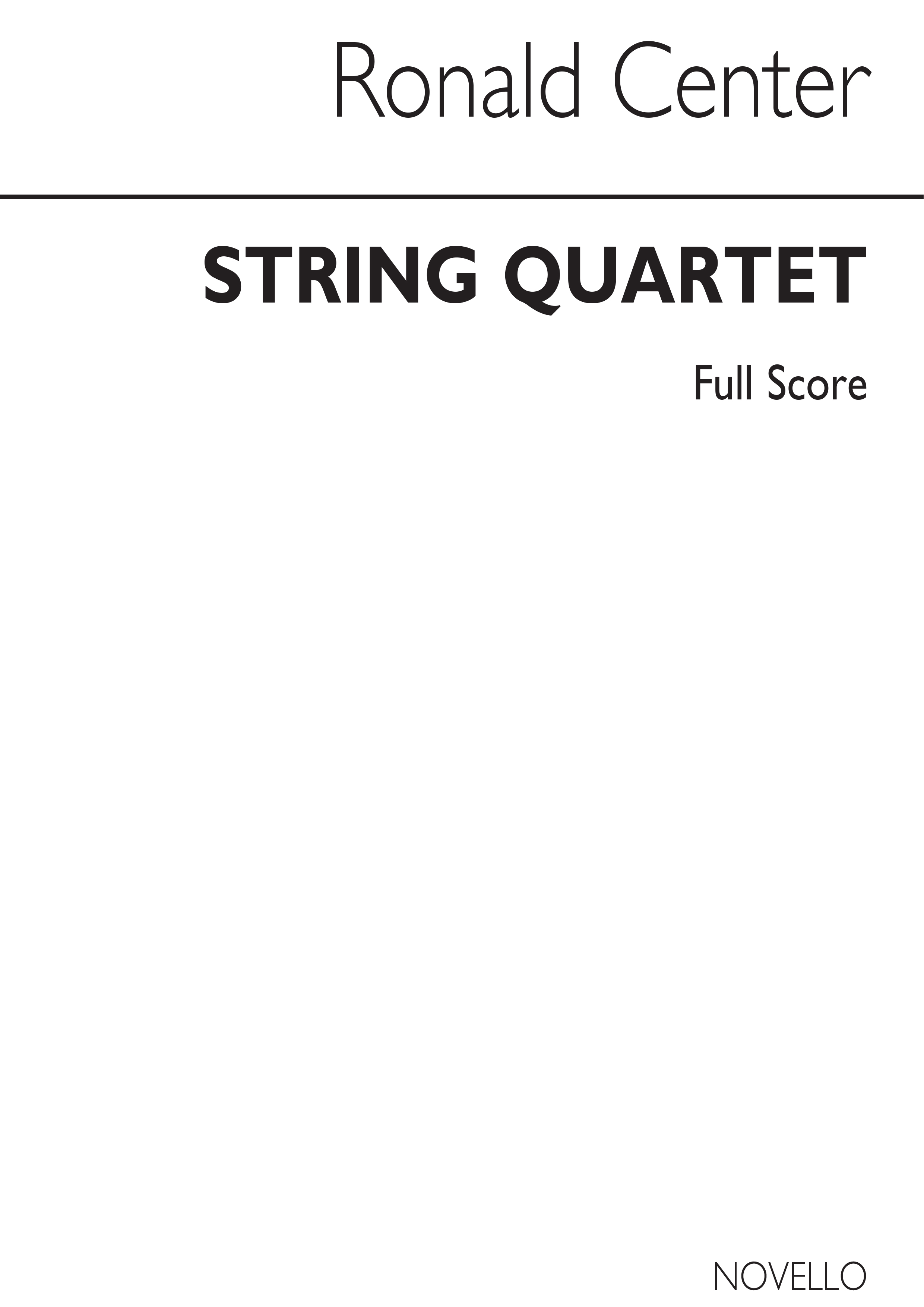 Center: String Quartet (Score)