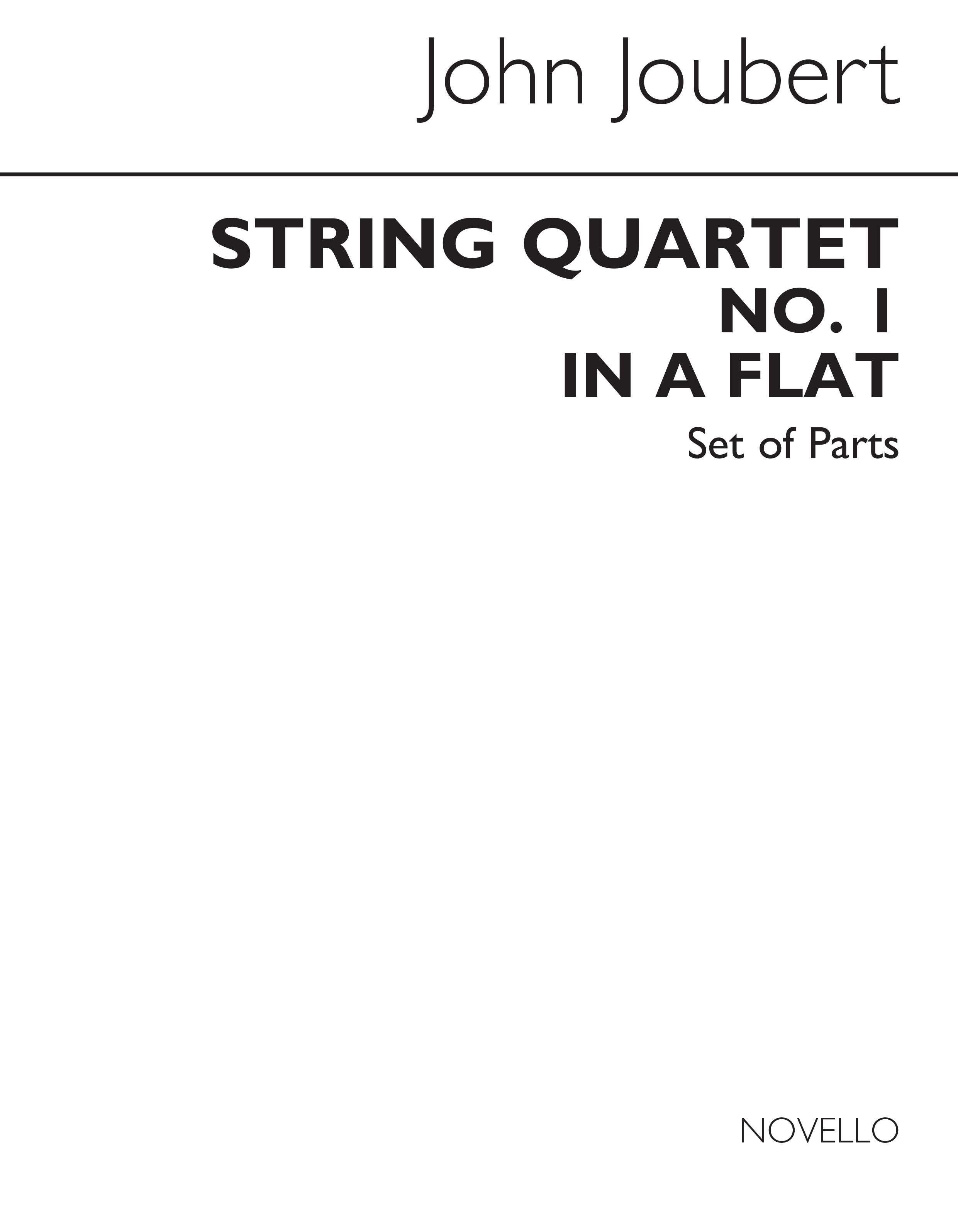 Joubert: String Quartet No.1 In A Flat (Parts)