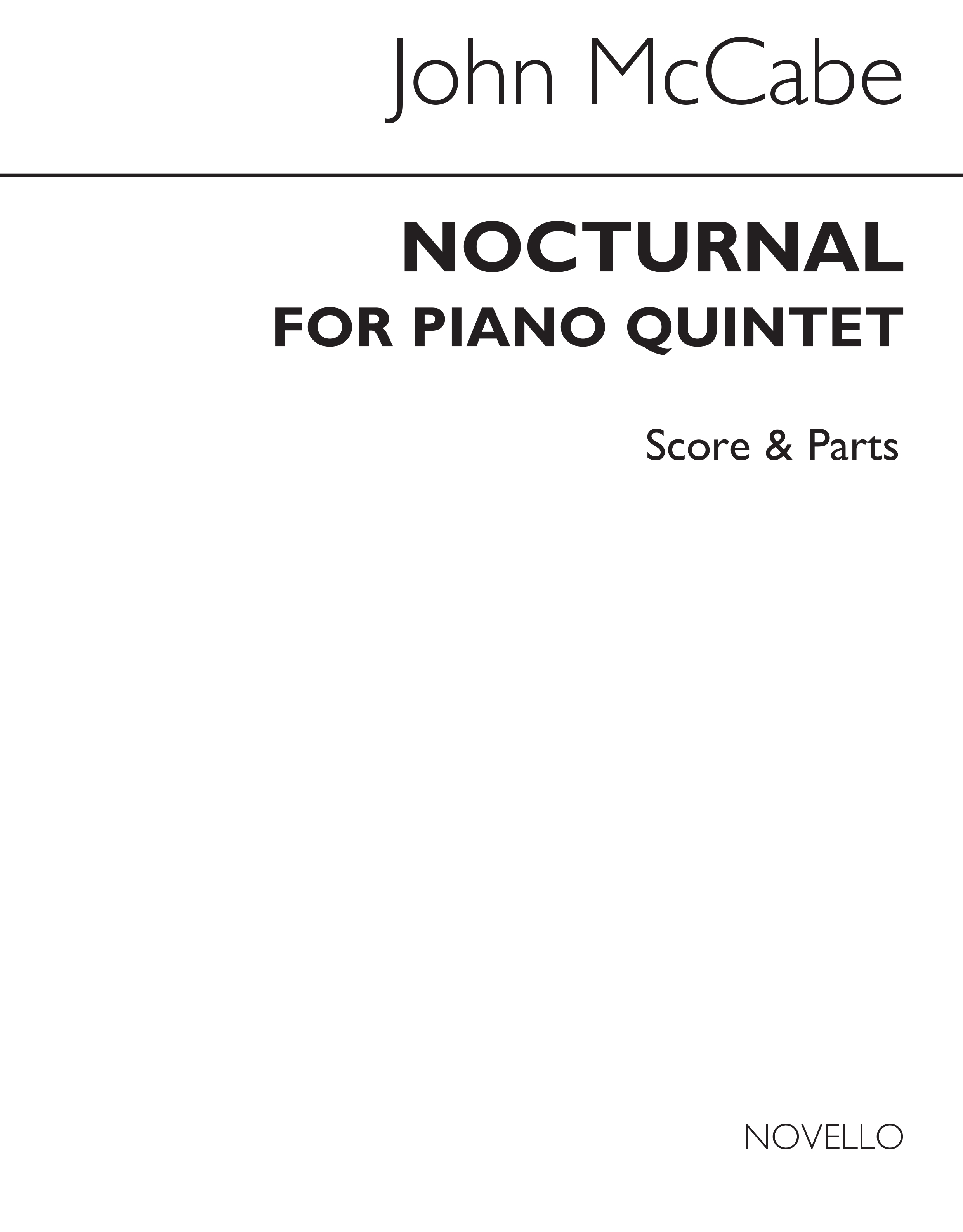 John McCabe: Nocturnal Op.42 For Piano Quintet (Score and Parts)
