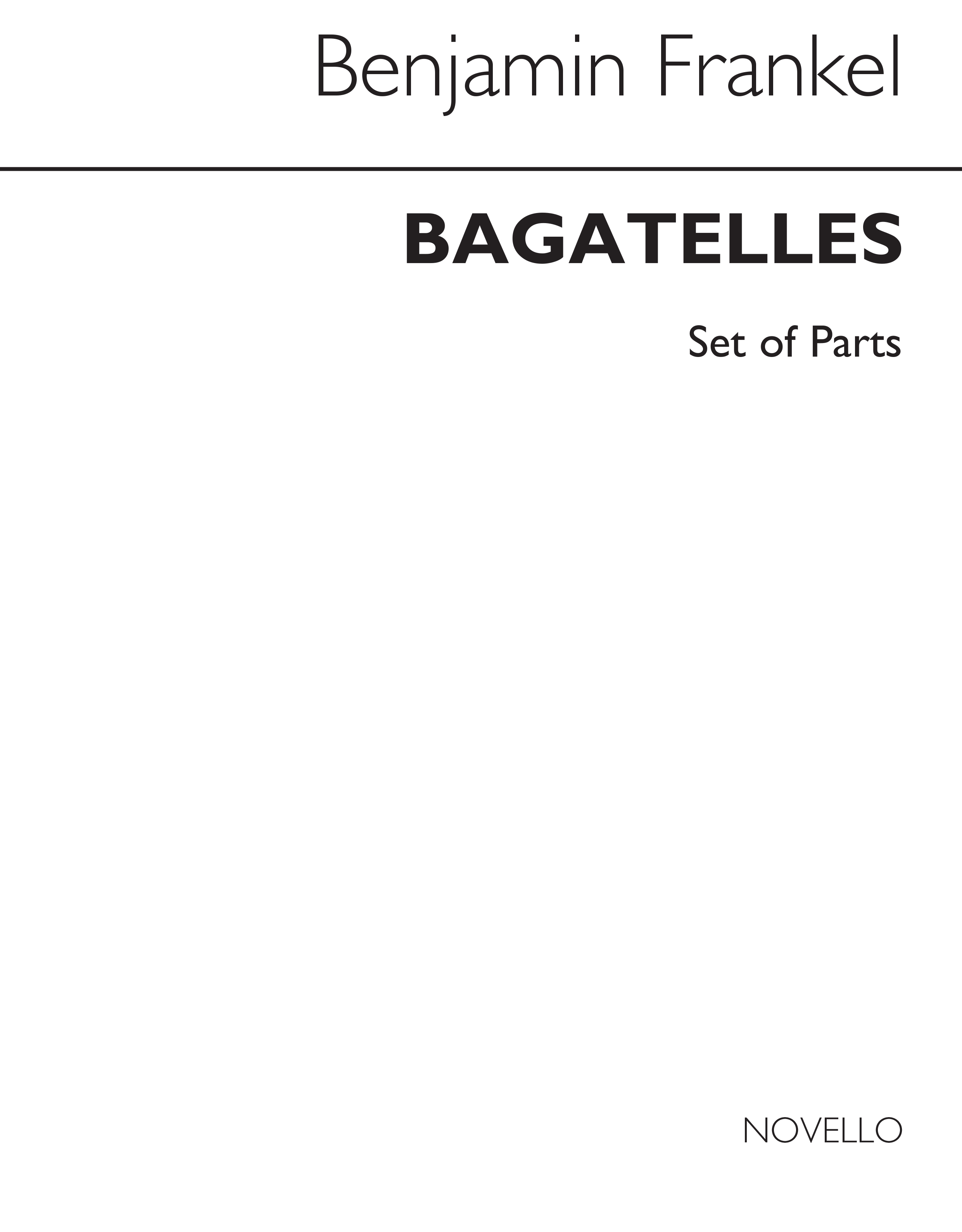 Frankel Bagatelles For 11 Instruments Pts