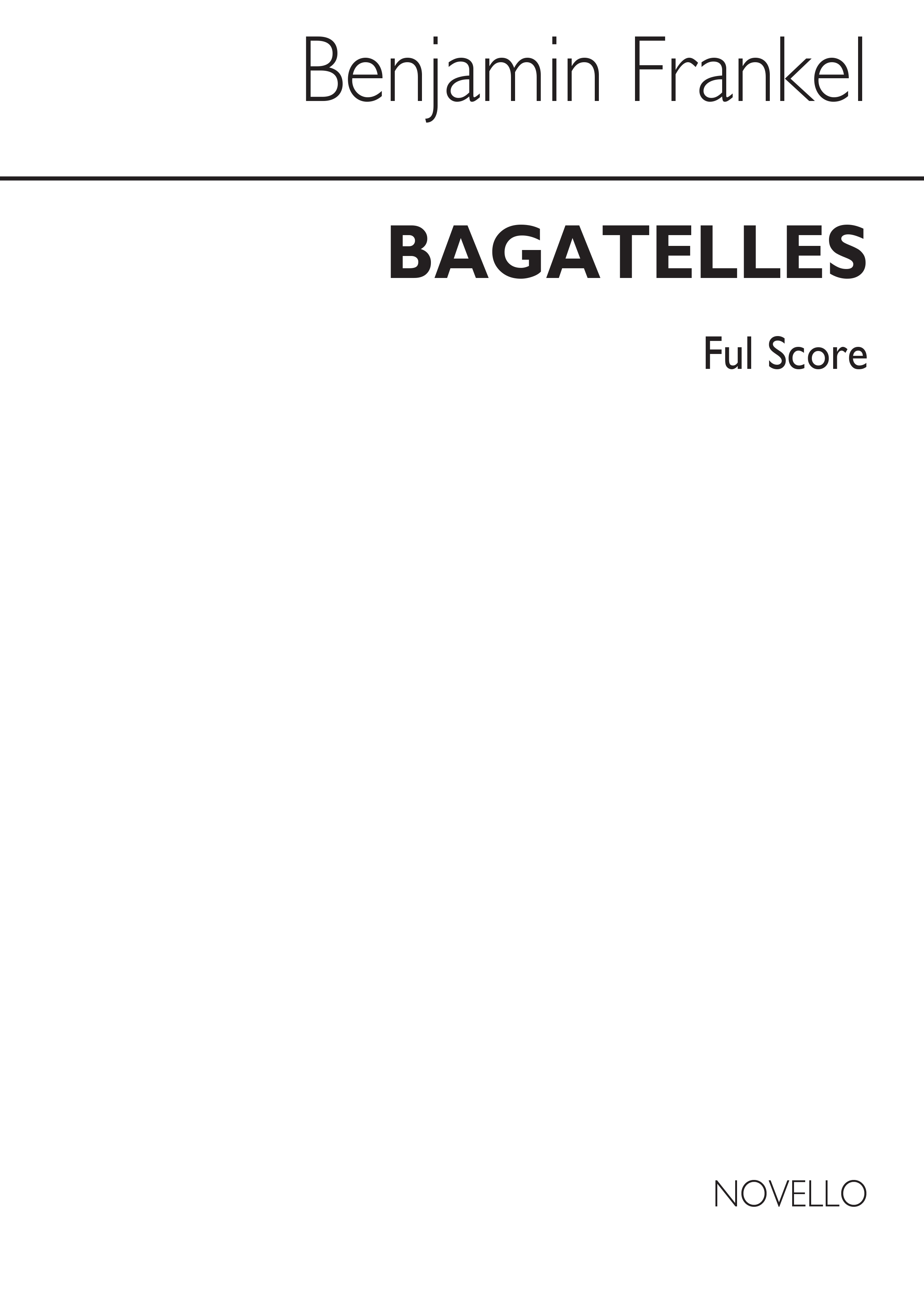 Frankel: Bagatelles For 11 Instruments (Score)