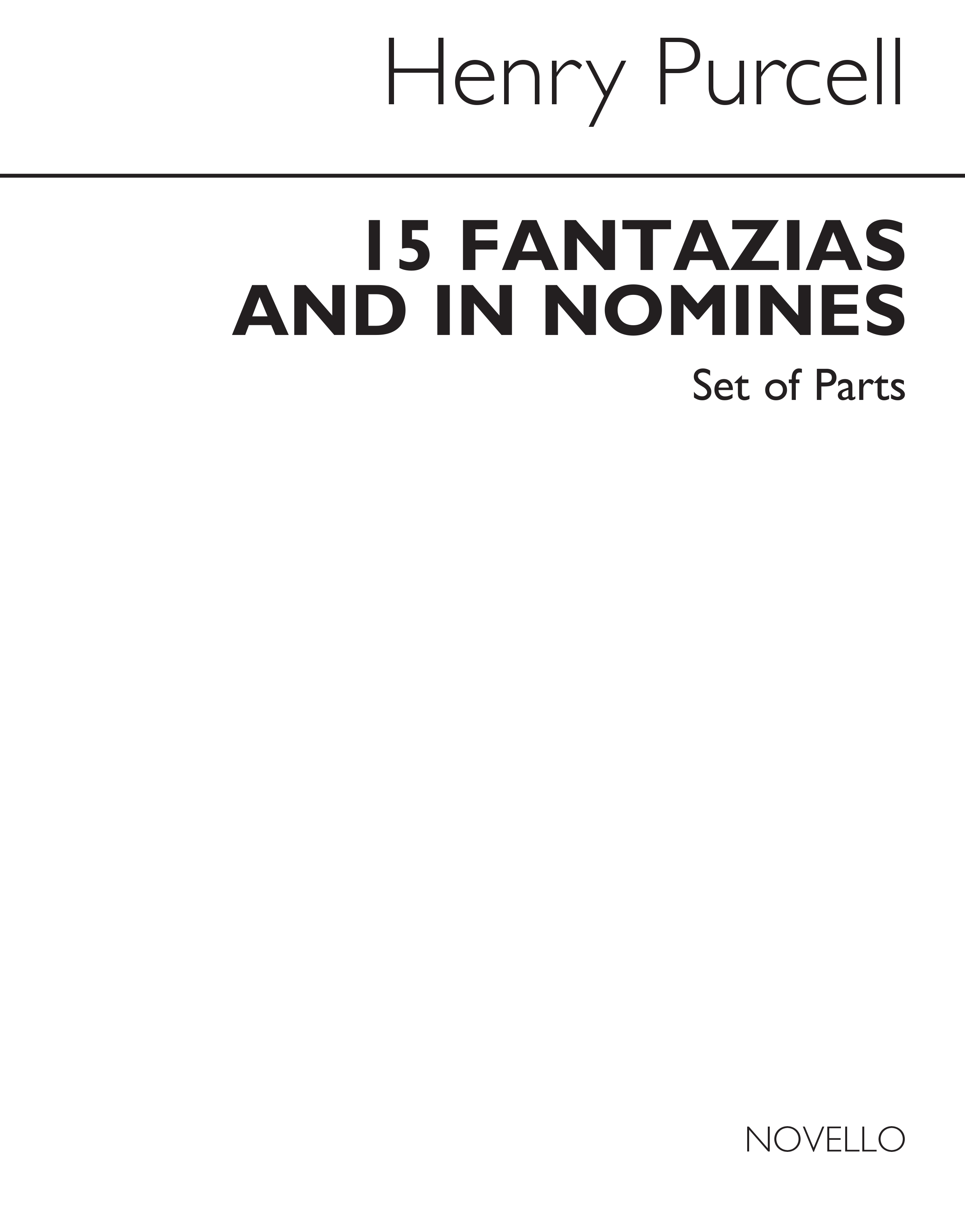 Henry Purcell: Fantazias & In Nomines (Parts)
