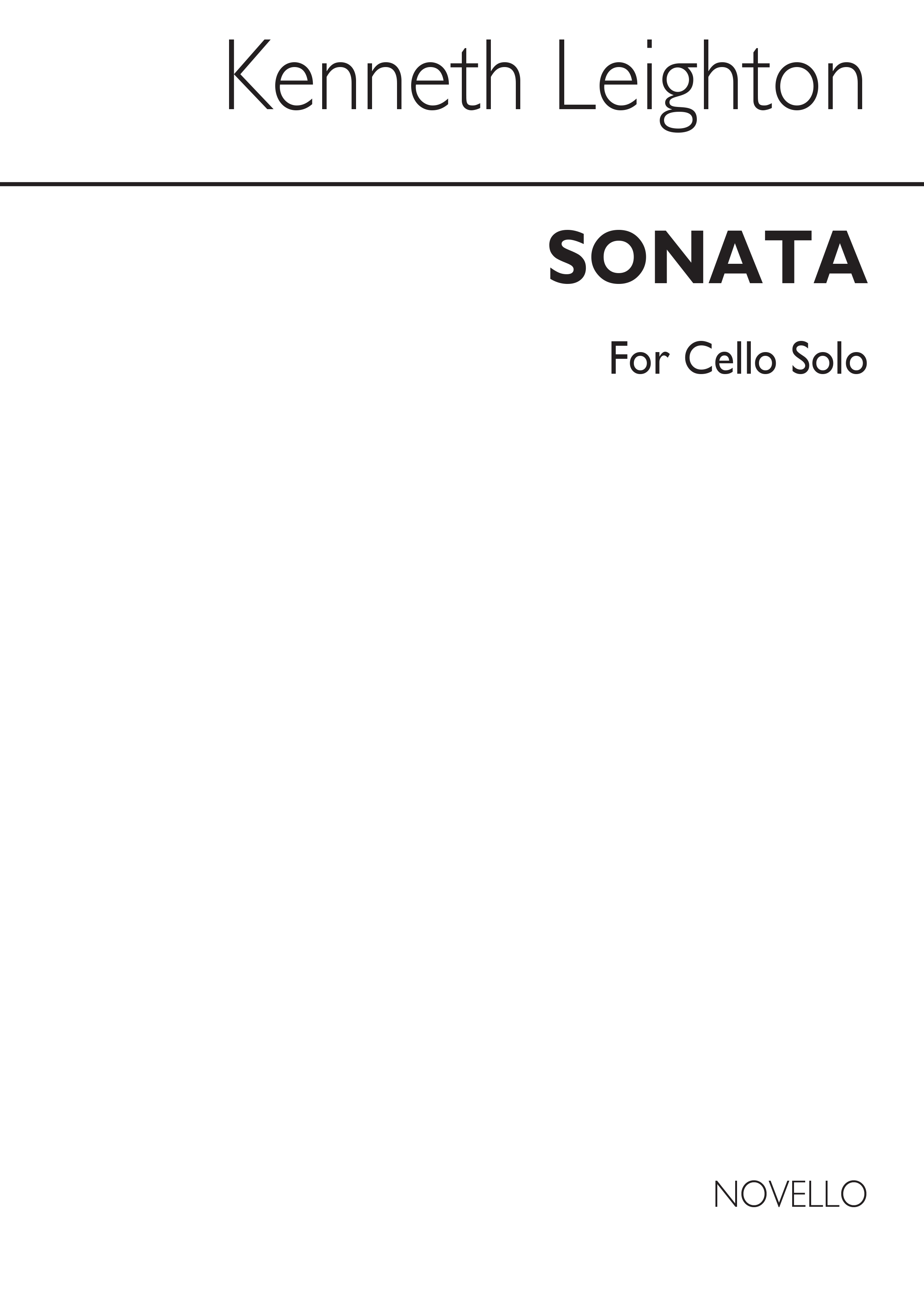 Kenneth Leighton: Sonata For Cello Solo