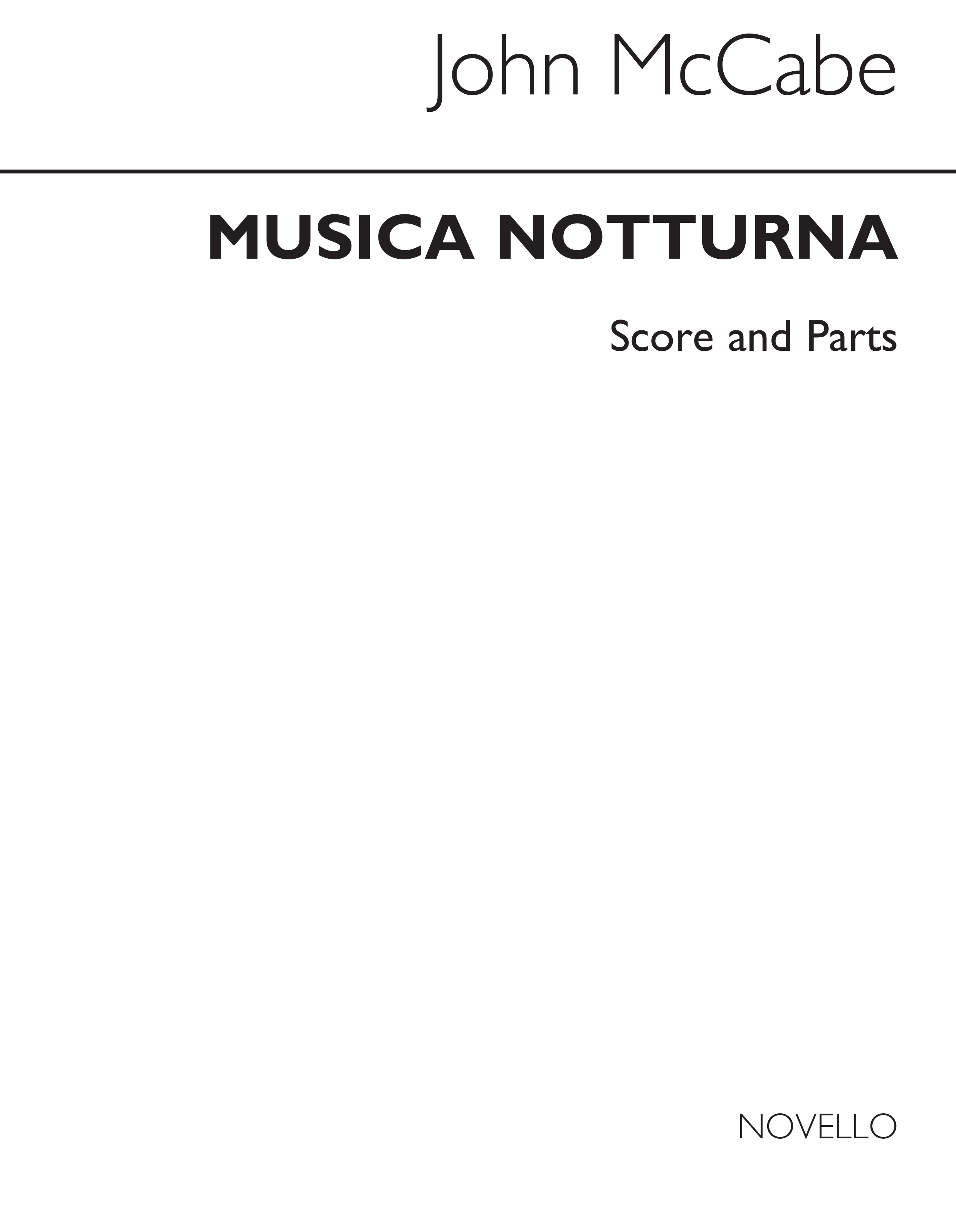 McCabe: Musica Notturna (Score and Parts)