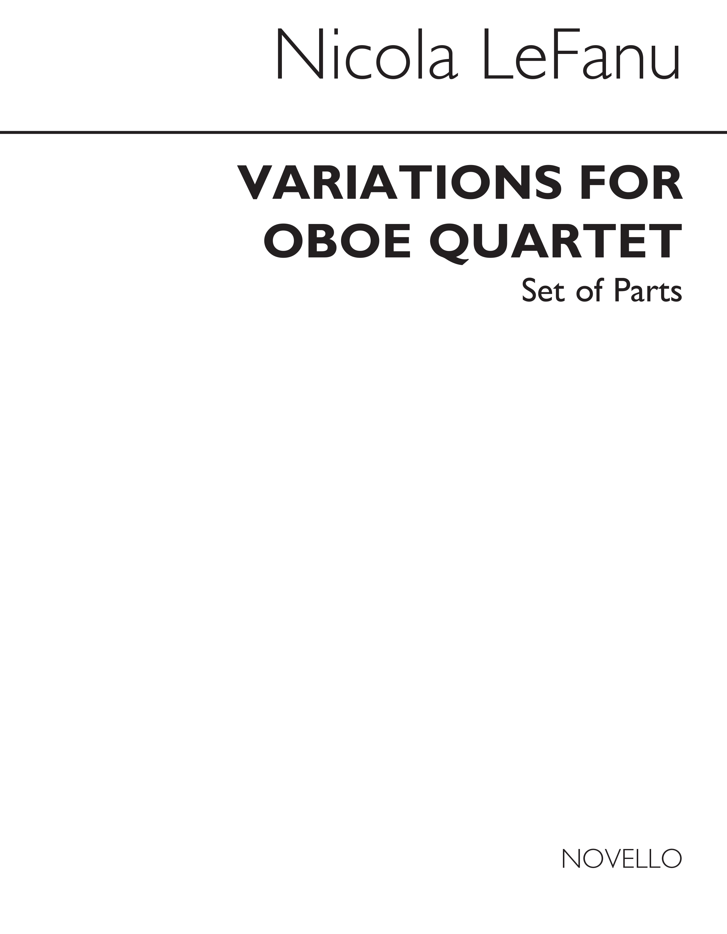 Lefanu: Variations For Oboe Quartet (Parts)