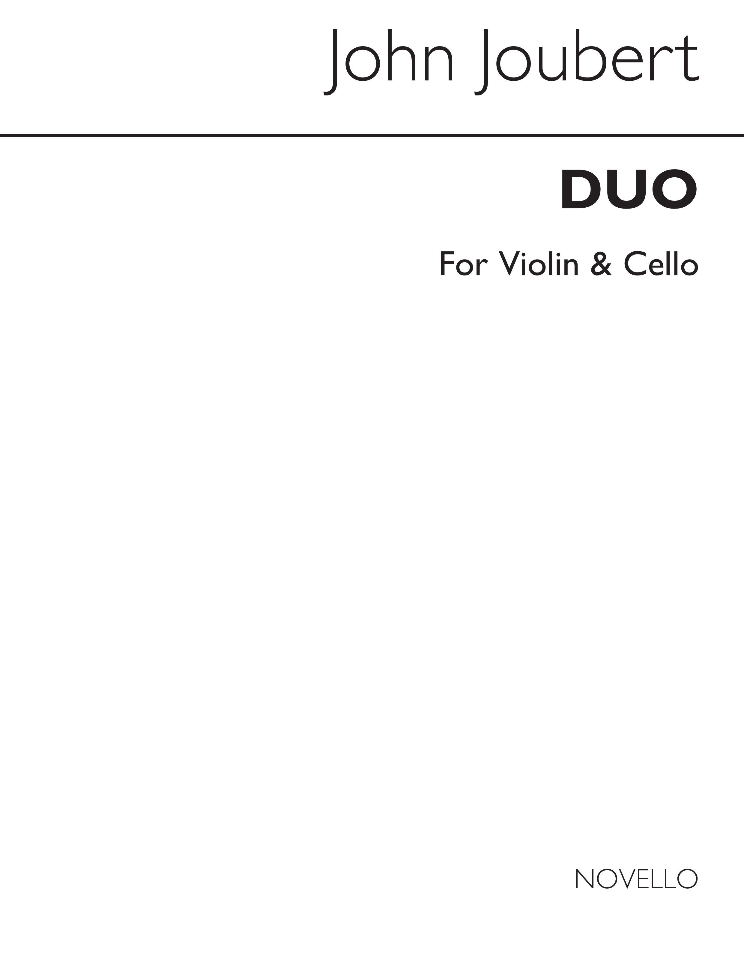 Joubert: Duo For Violin And Cello